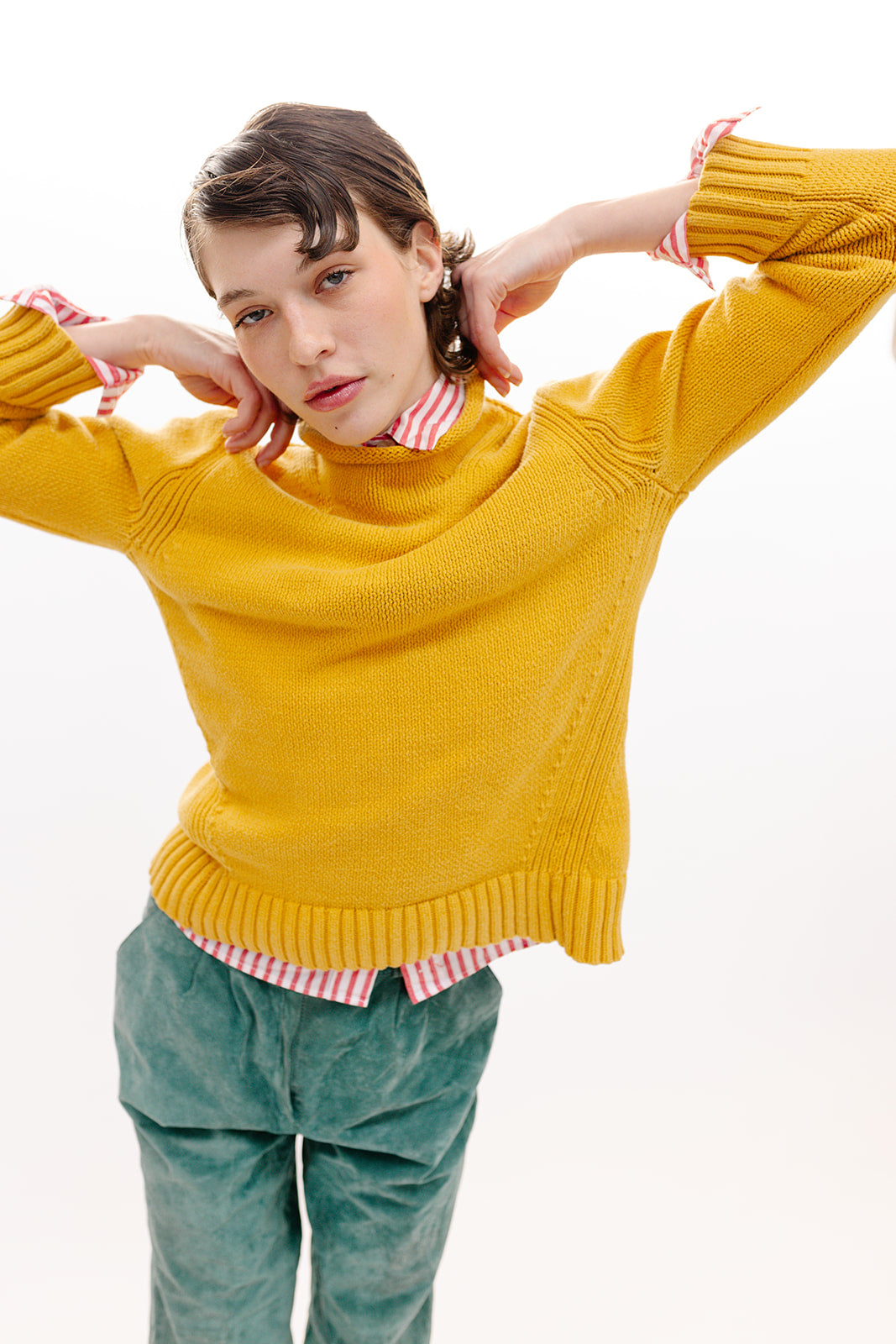 Turquoise suede pants