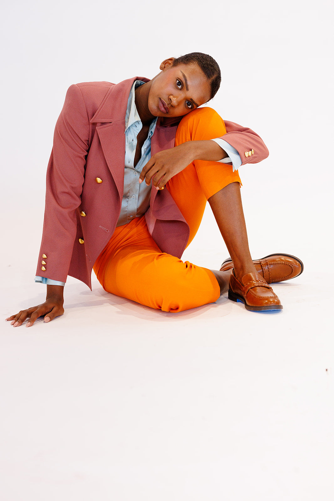 Ann Taylor Loft orange textured pants