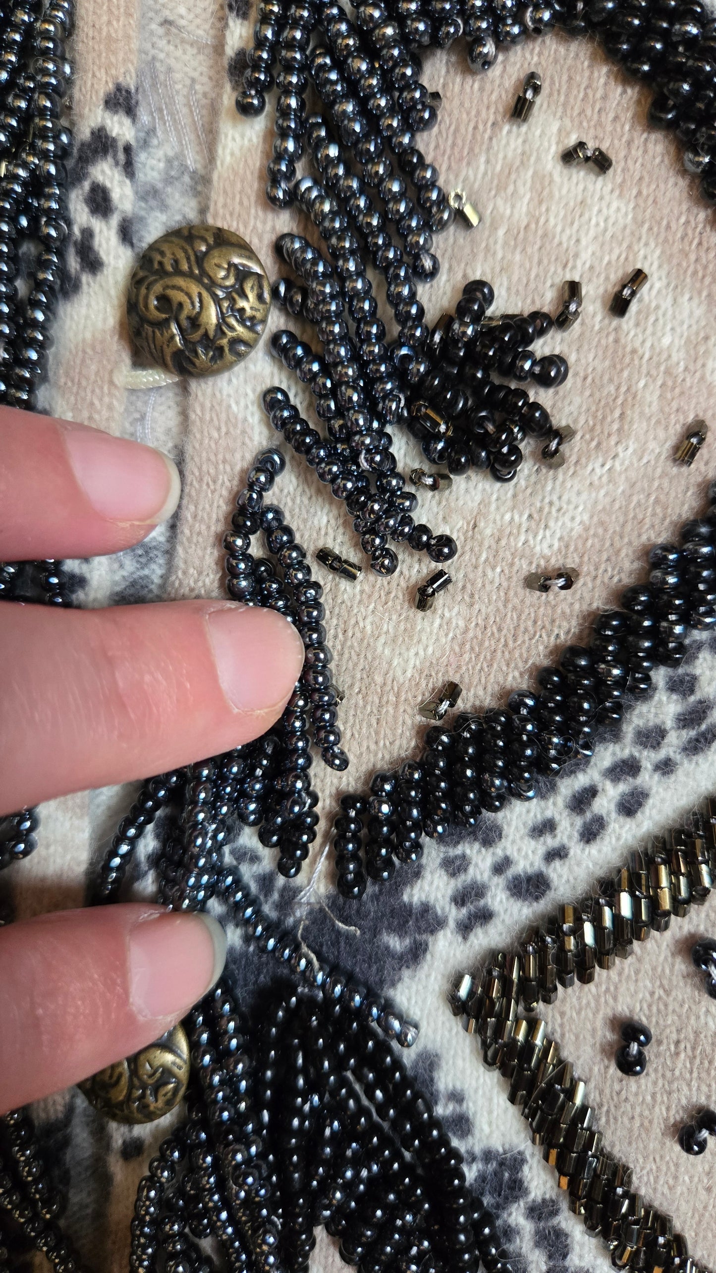 Hand-beaded cardigan - couture level!