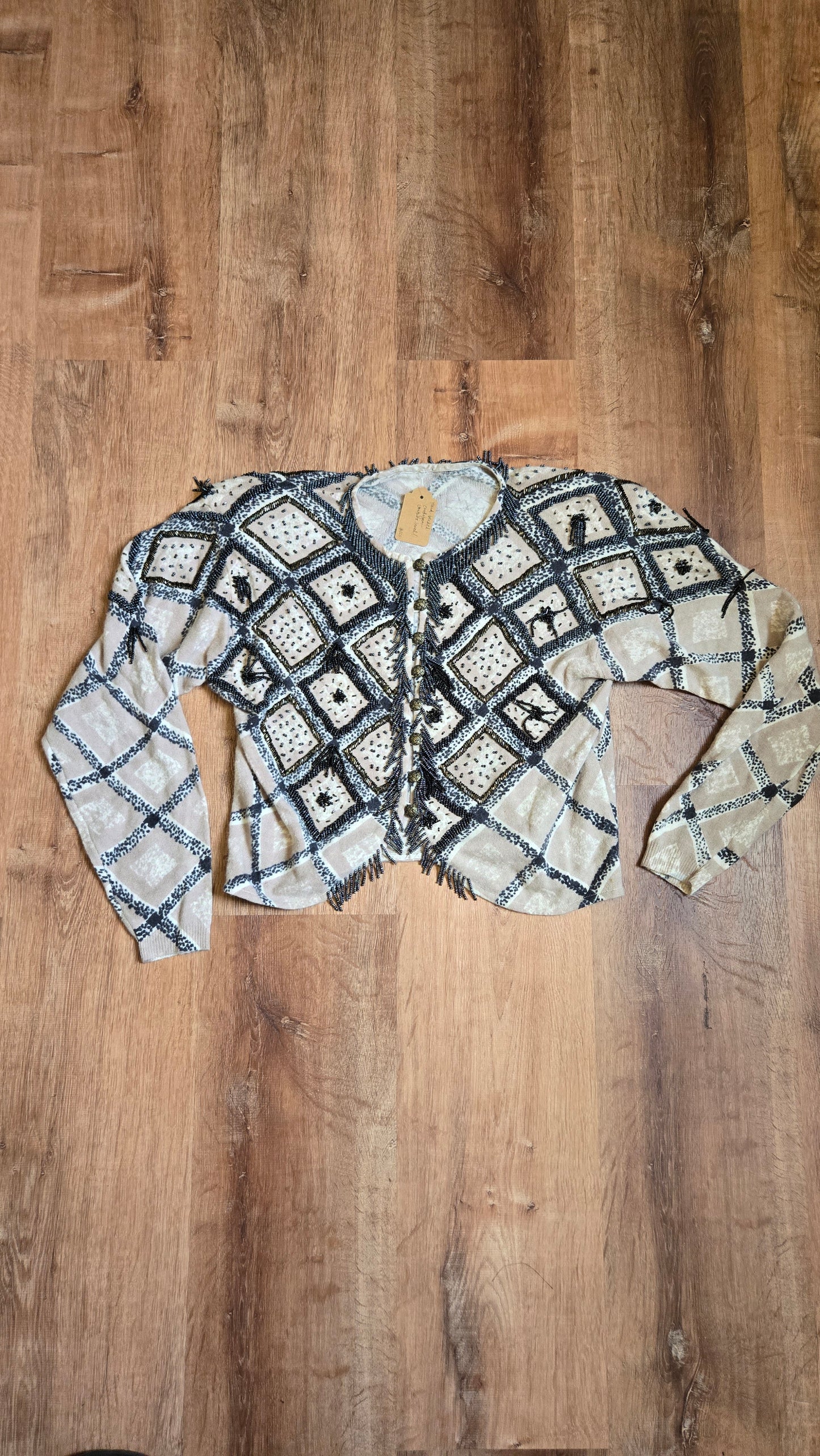 Hand-beaded cardigan - couture level!