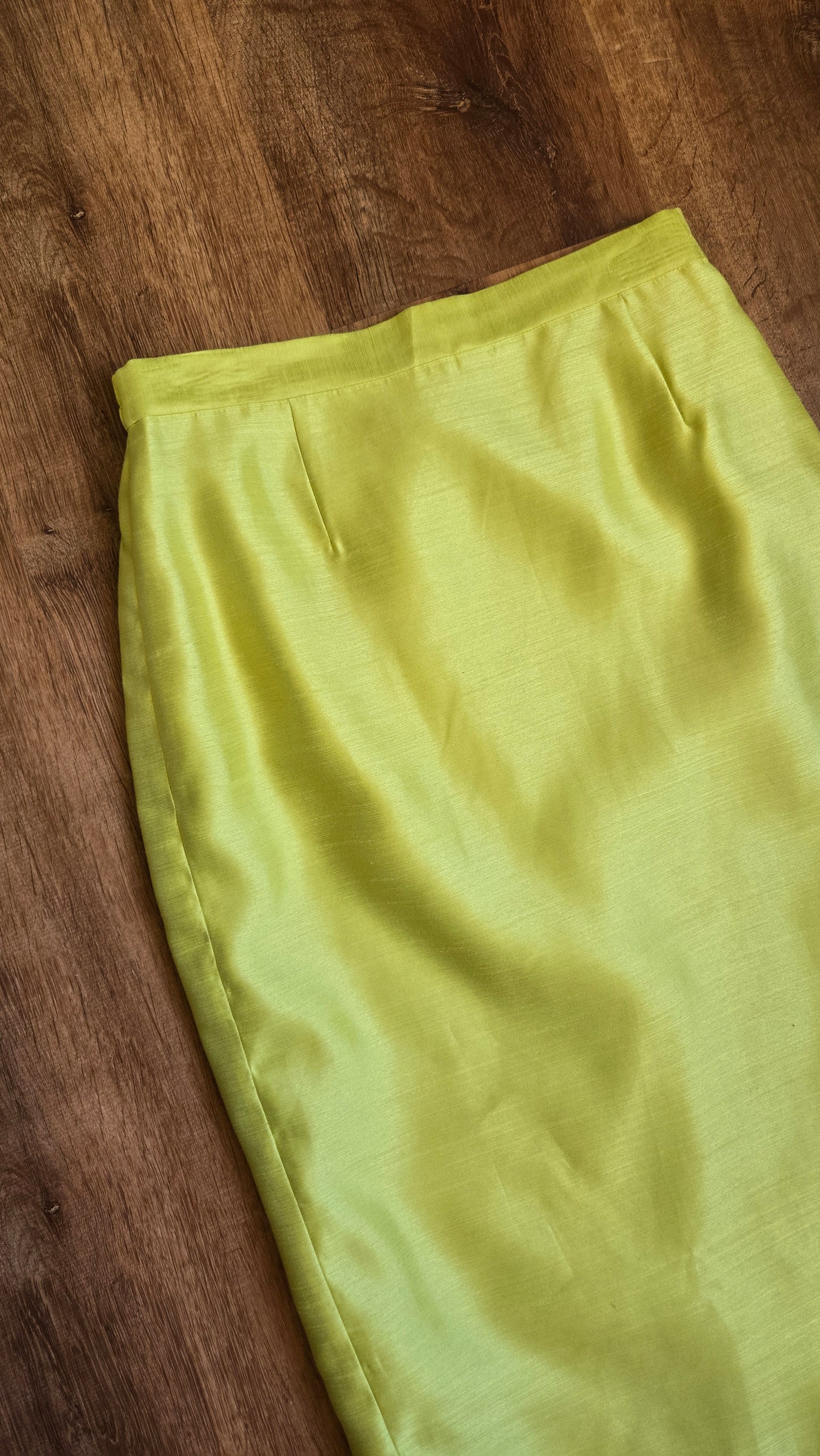 GMI lime sheen tea skirt