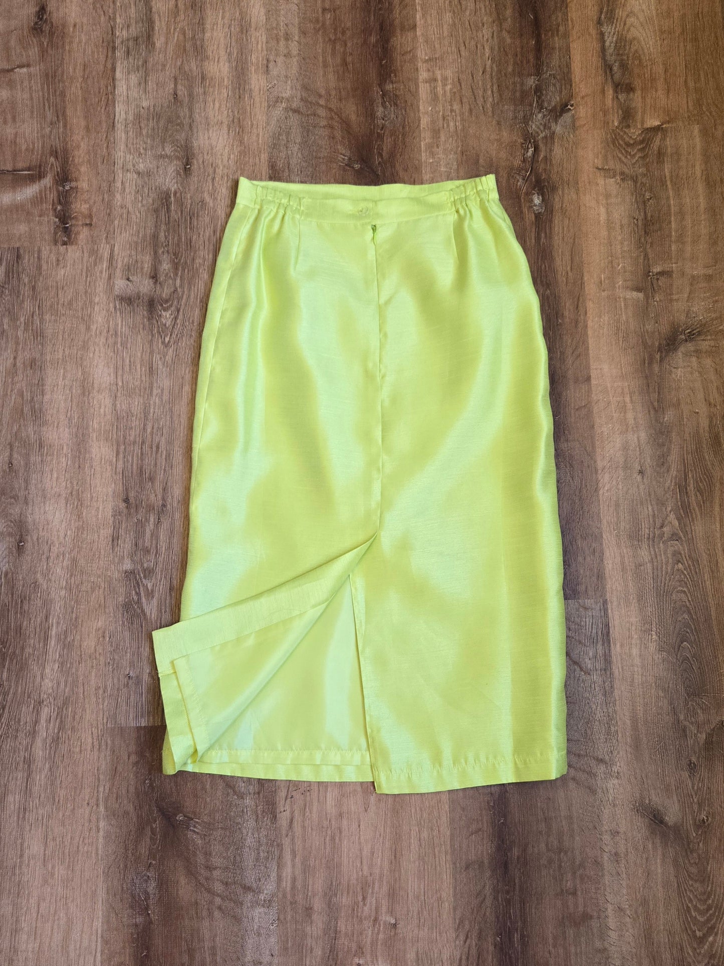GMI lime sheen tea skirt