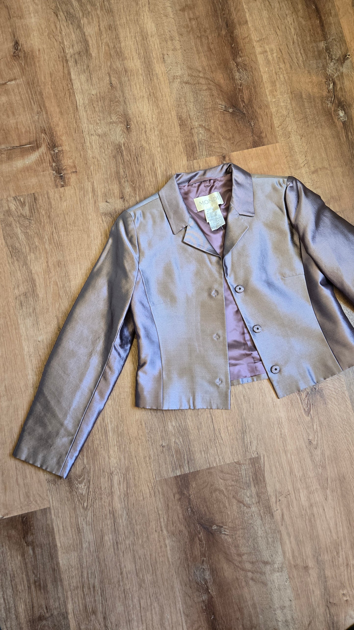Mondi lavender shimmer cropped jacket