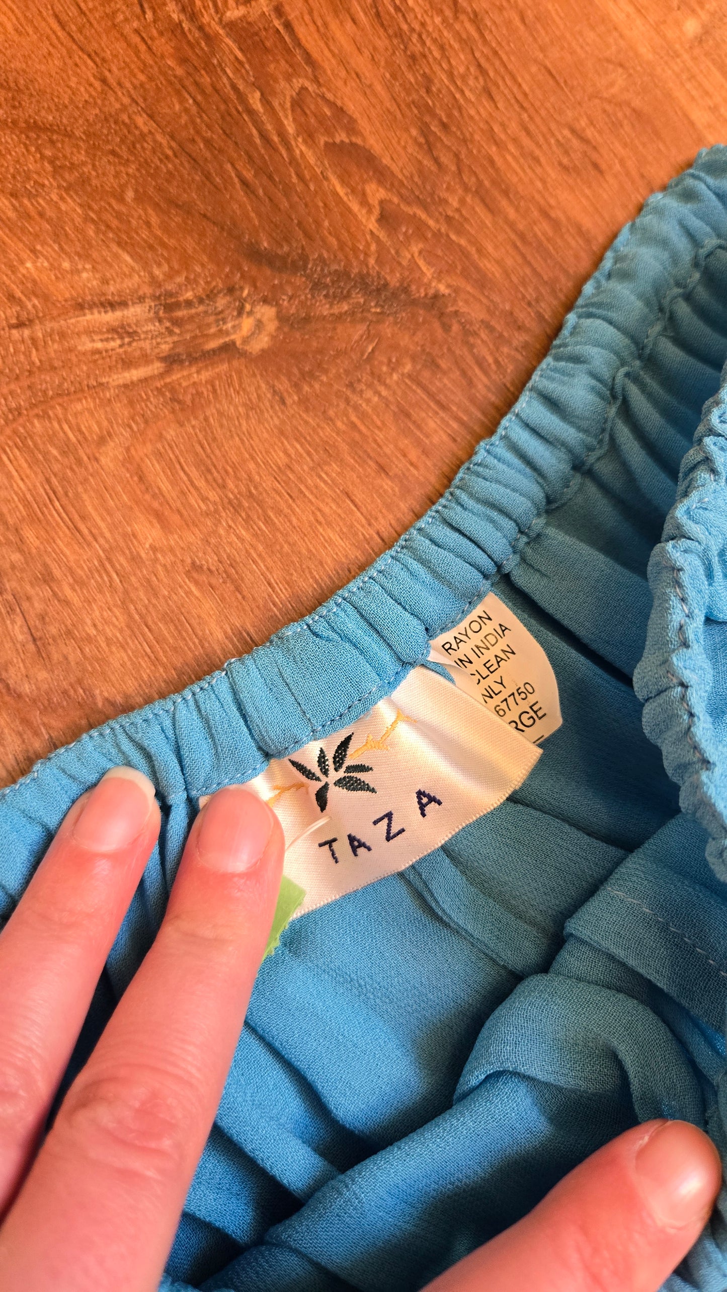 Taza sky blue lounge pants w pockets