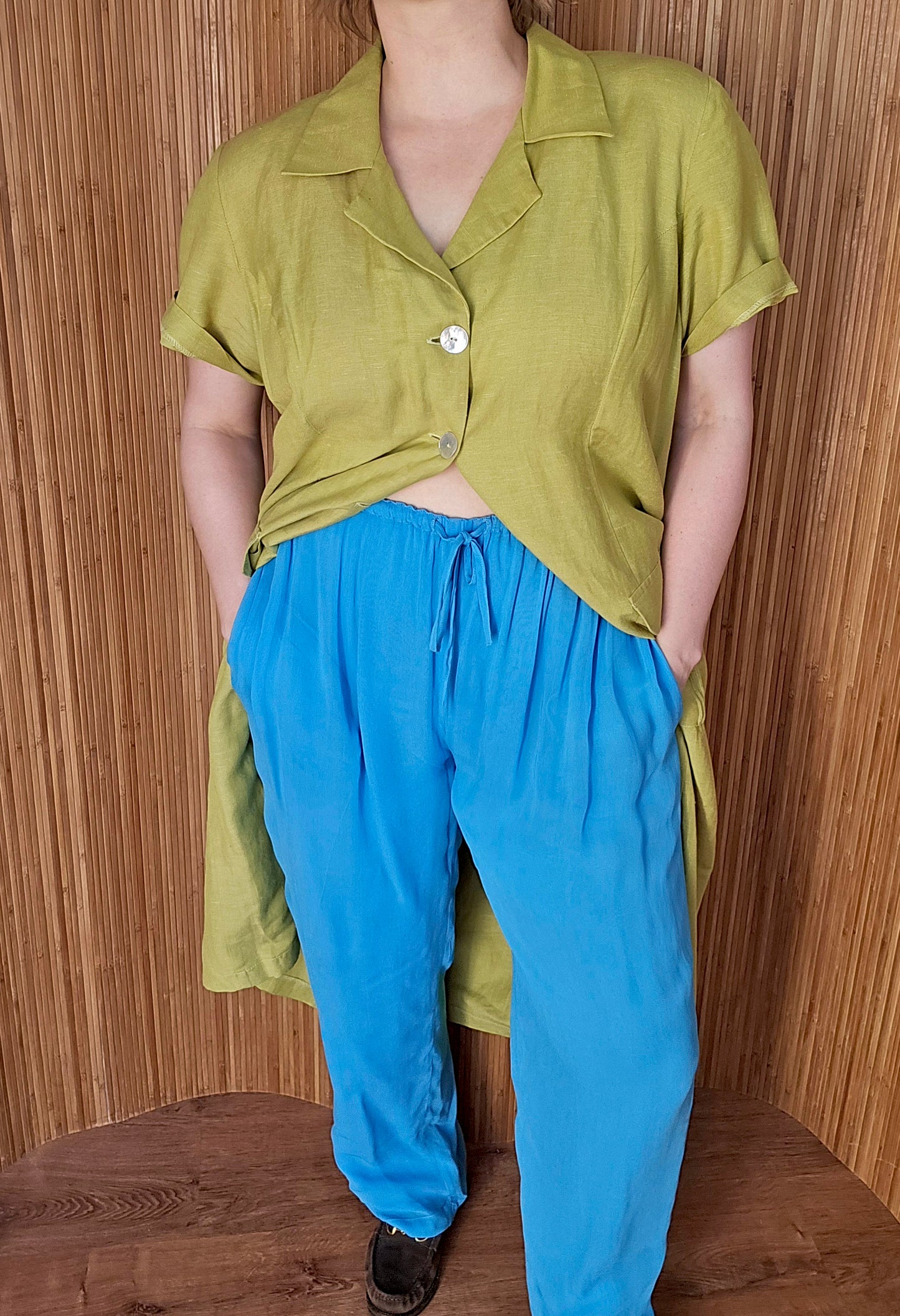 Taza sky blue lounge pants w pockets