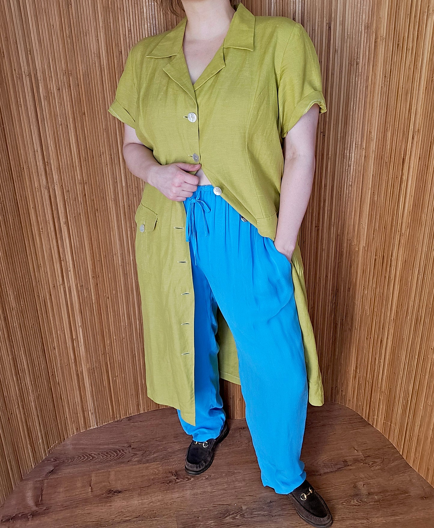 Taza sky blue lounge pants w pockets