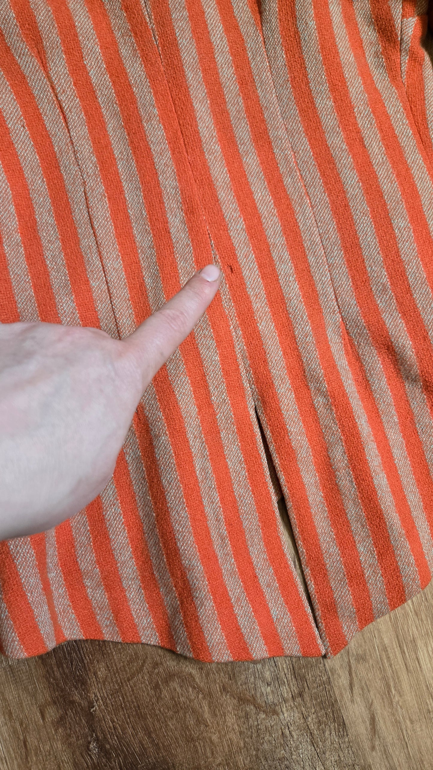 1930s/40s Orange stripe blazer with tails