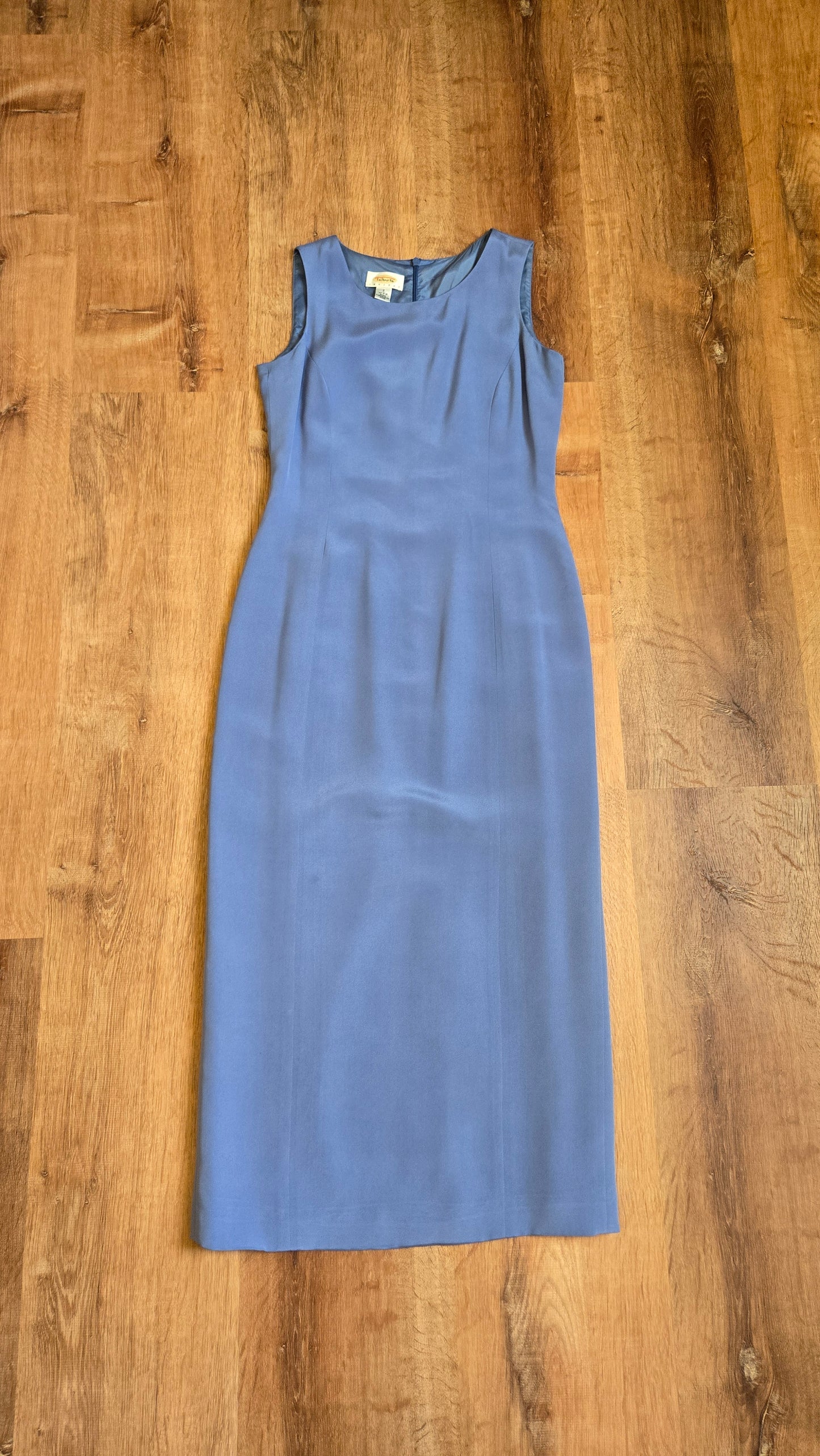 Talbots periwinkle silk sheath dress