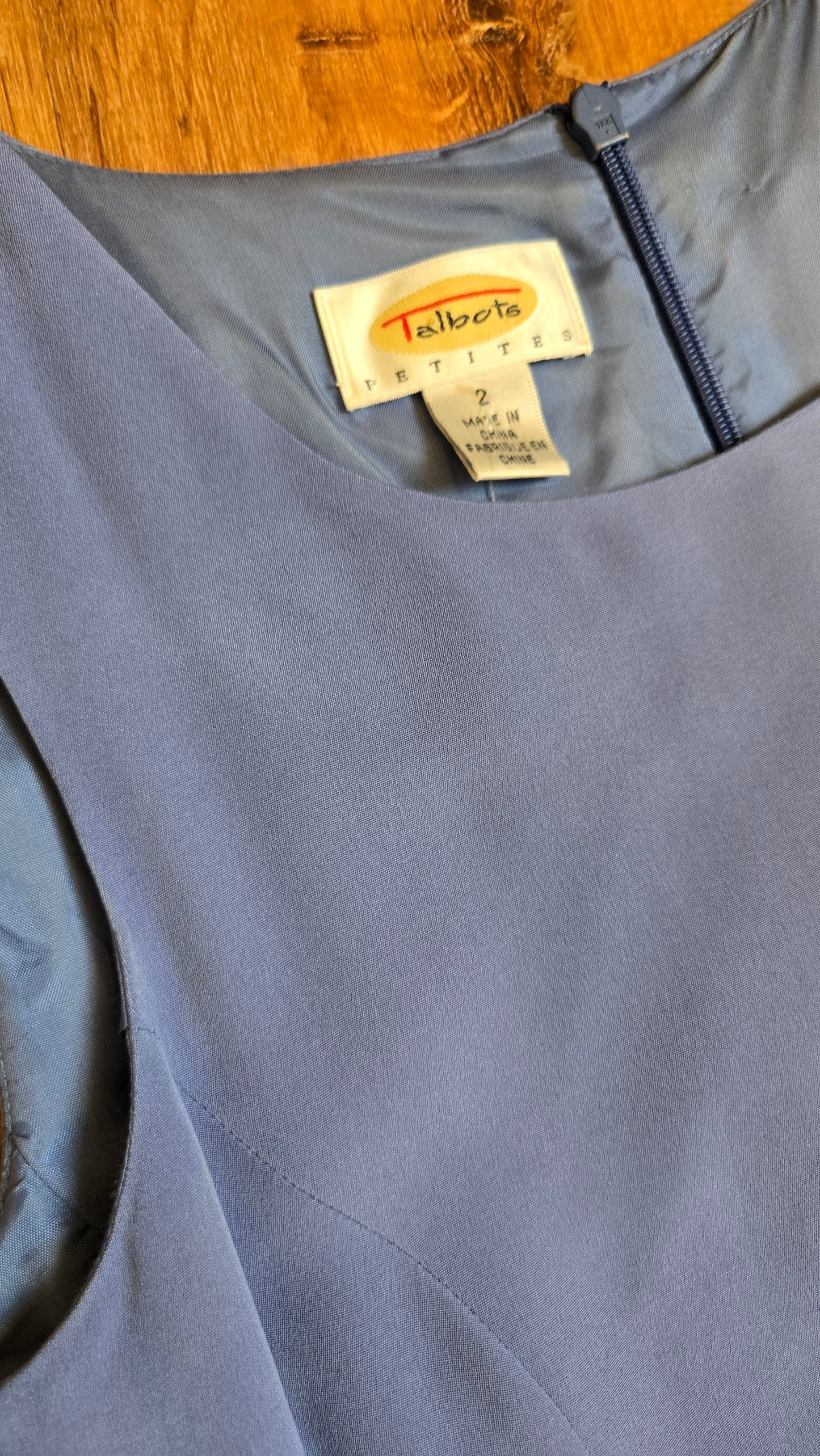 Talbots periwinkle silk sheath dress