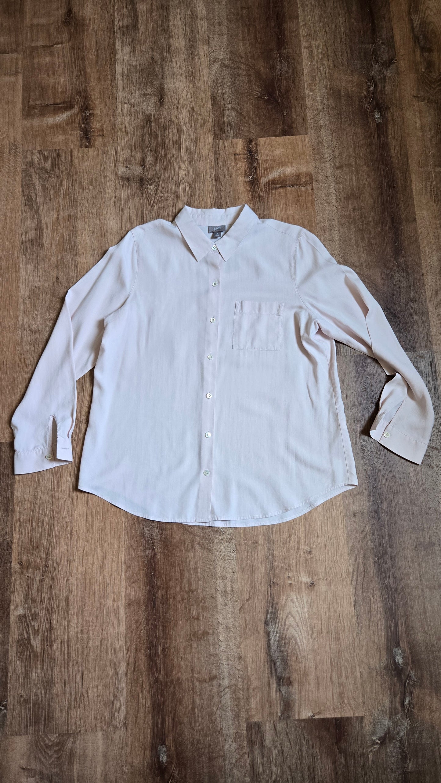 J. Jill pale pink silk blouse
