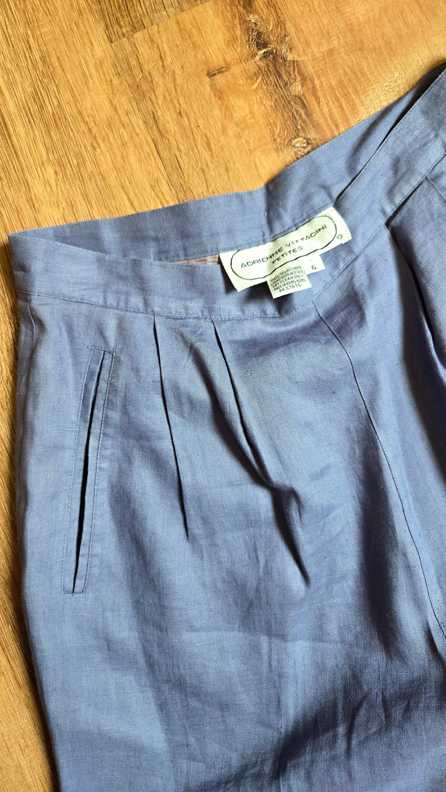 Periwinkle linen trousers