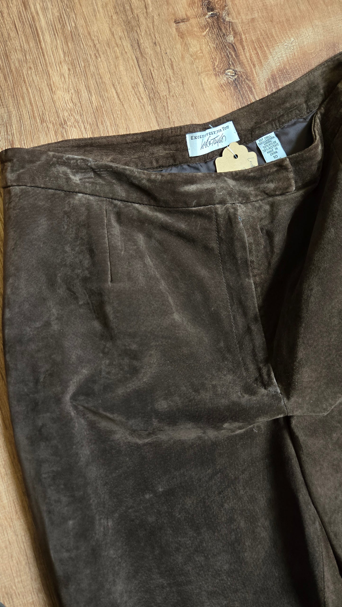 Lord & Taylor brown suede pants
