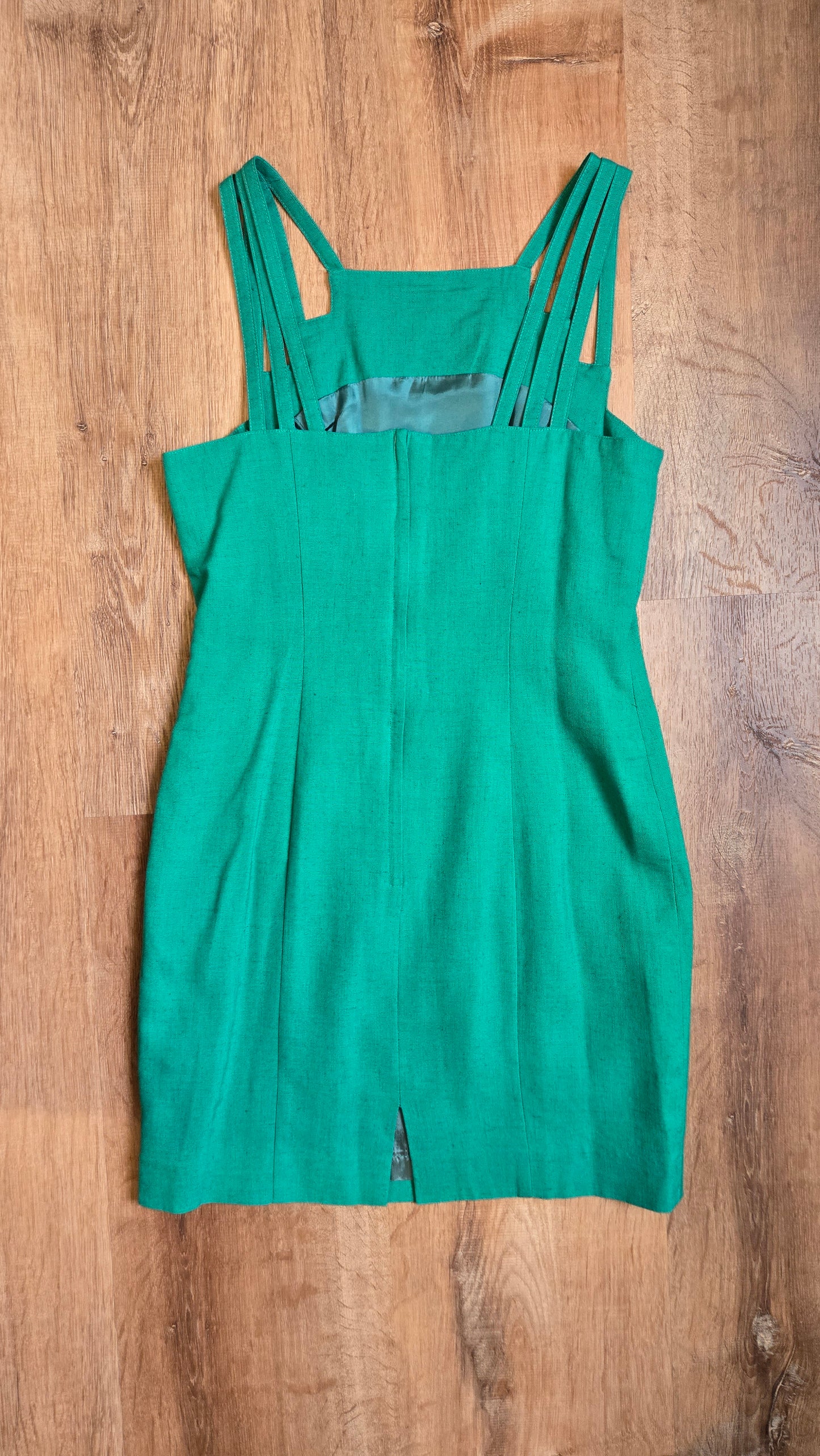 Apart kelly green staircase strappy mini dress