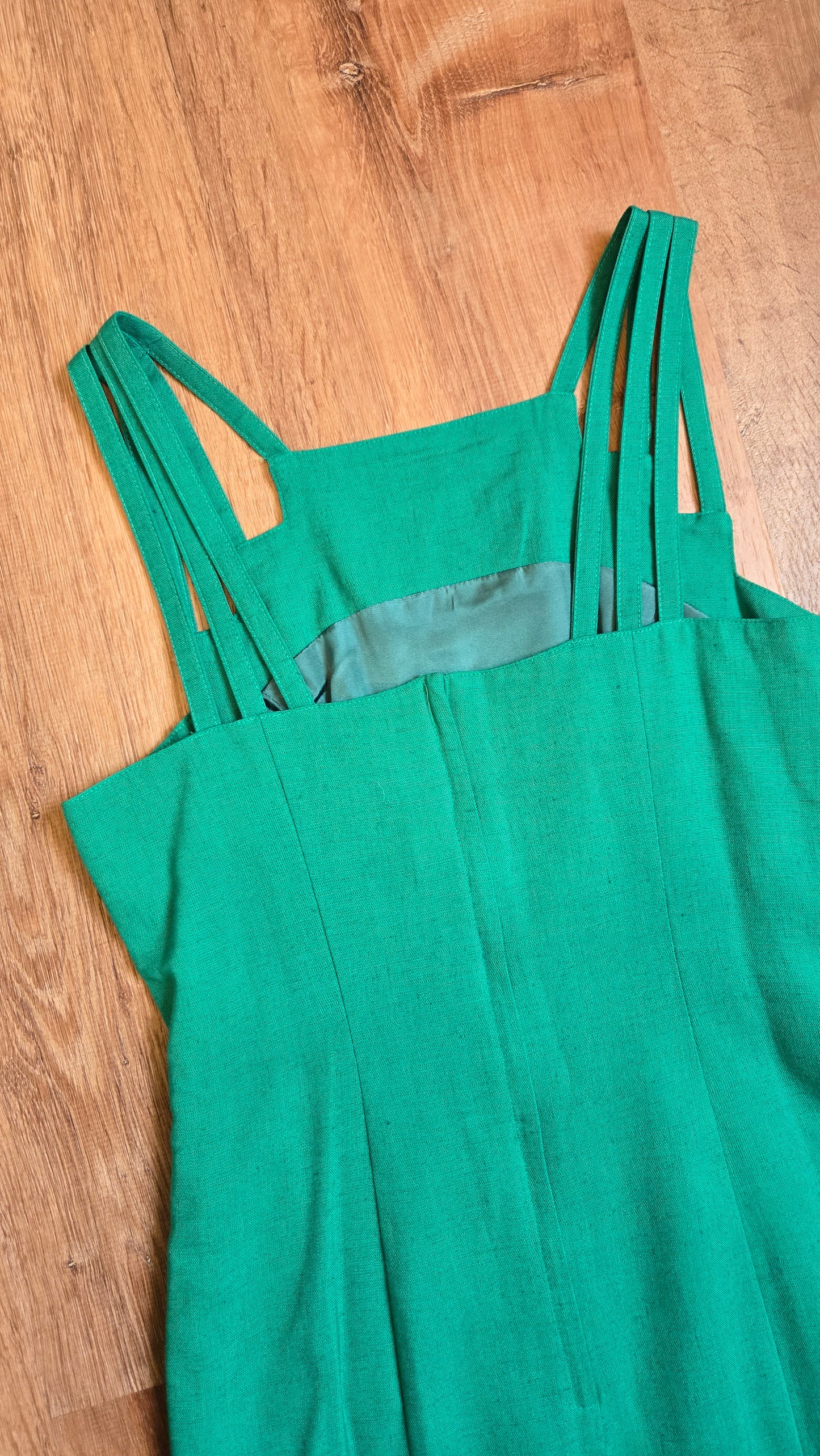 Apart kelly green staircase strappy mini dress
