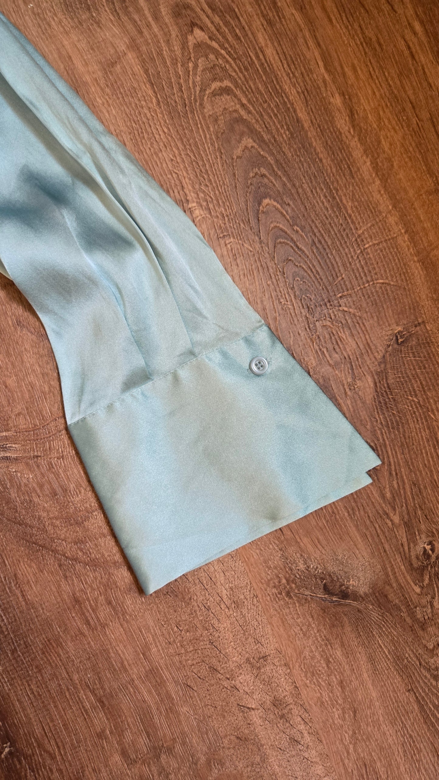 INC sky blue silk charmeuse blouse