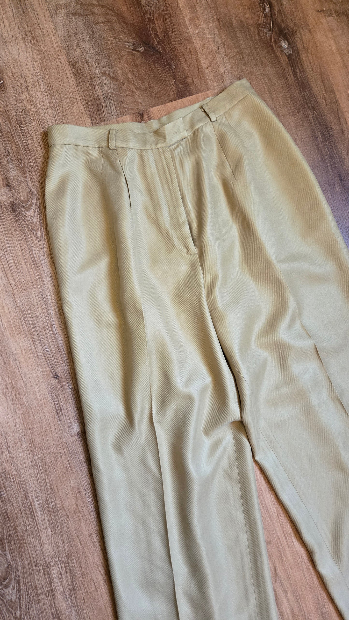Talbots tan silk pants