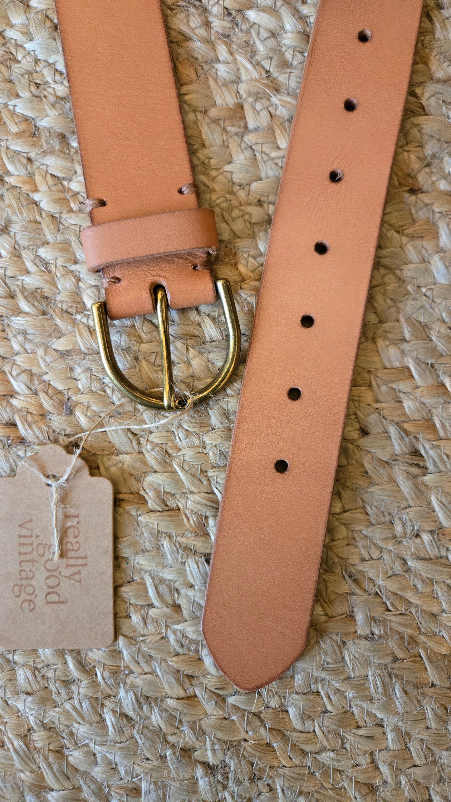 ND American Eagle light leather brass buckle