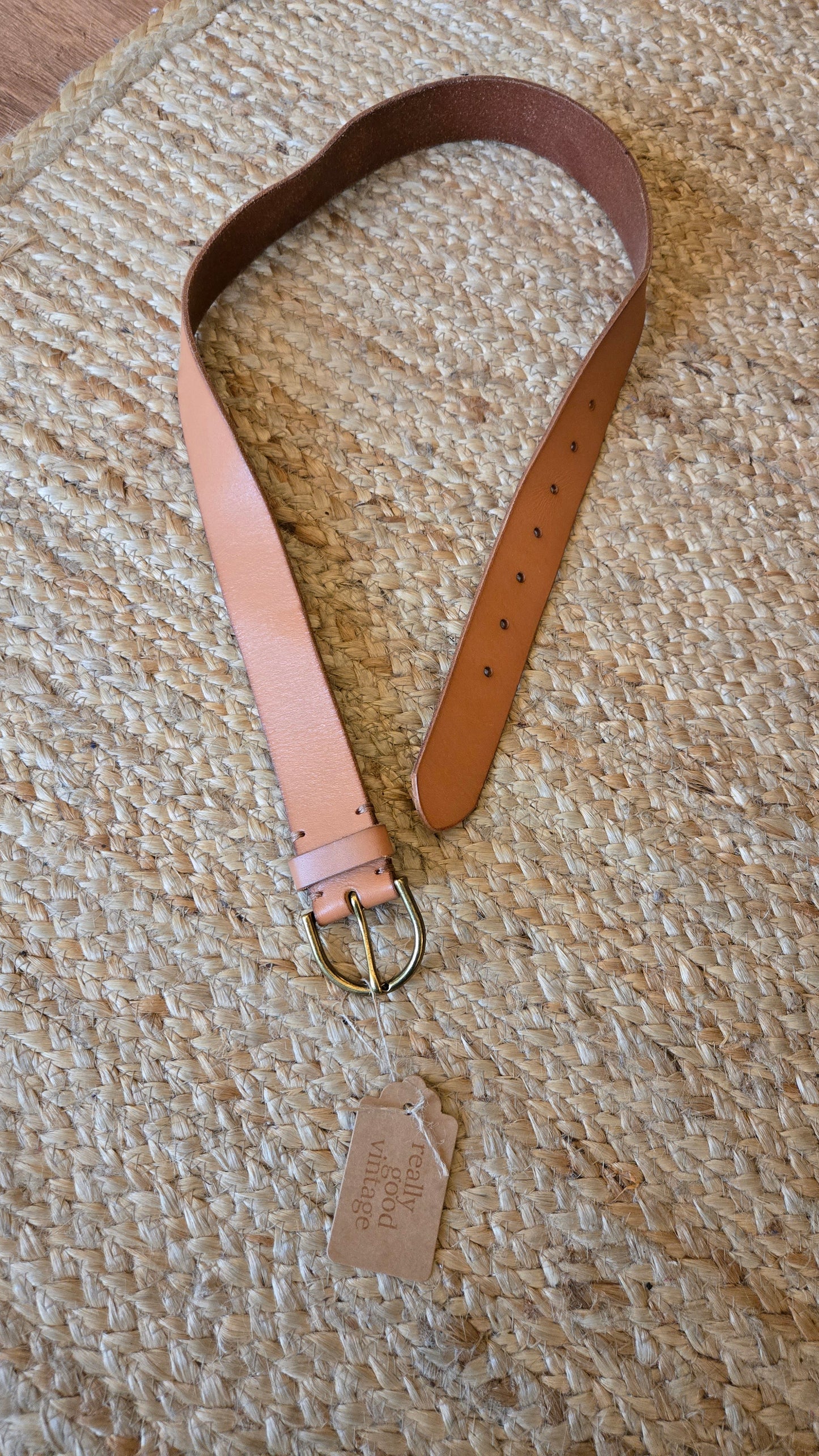 ND American Eagle light leather brass buckle