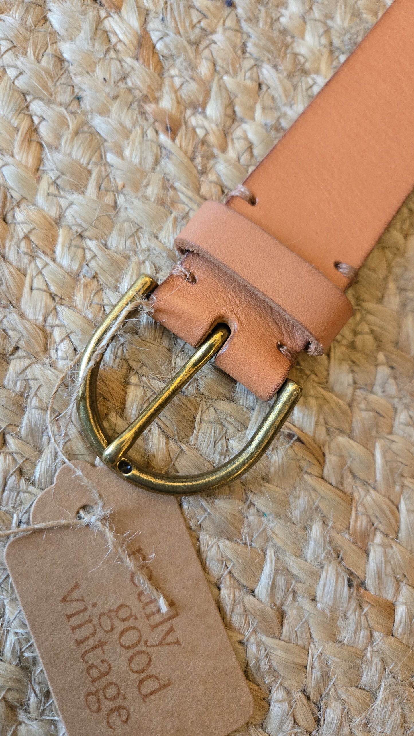 ND American Eagle light leather brass buckle