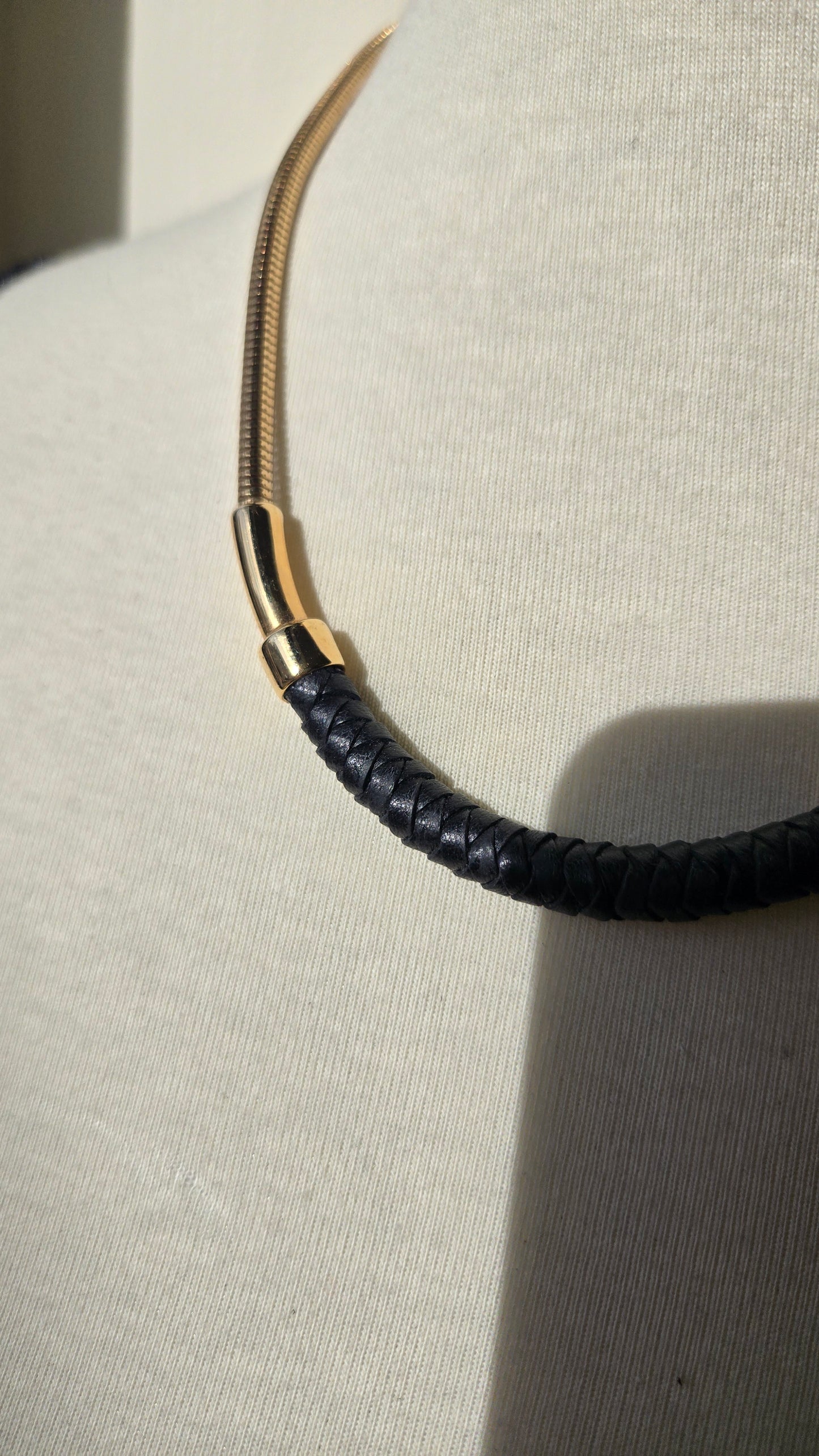 Henri Bendel braided leather necklace