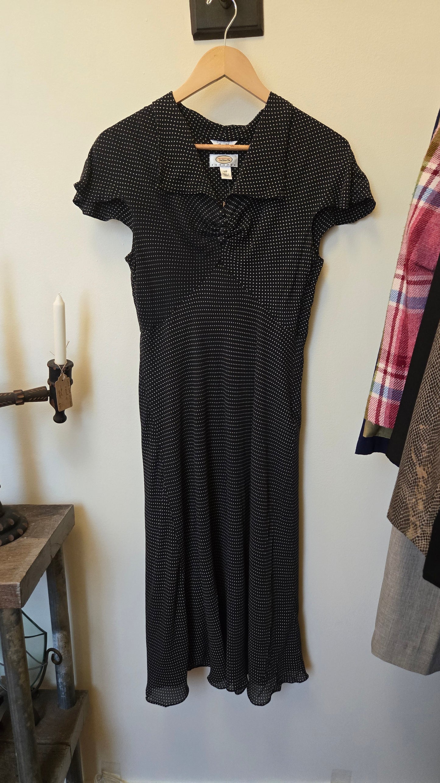 Talbots pola dot silk dress