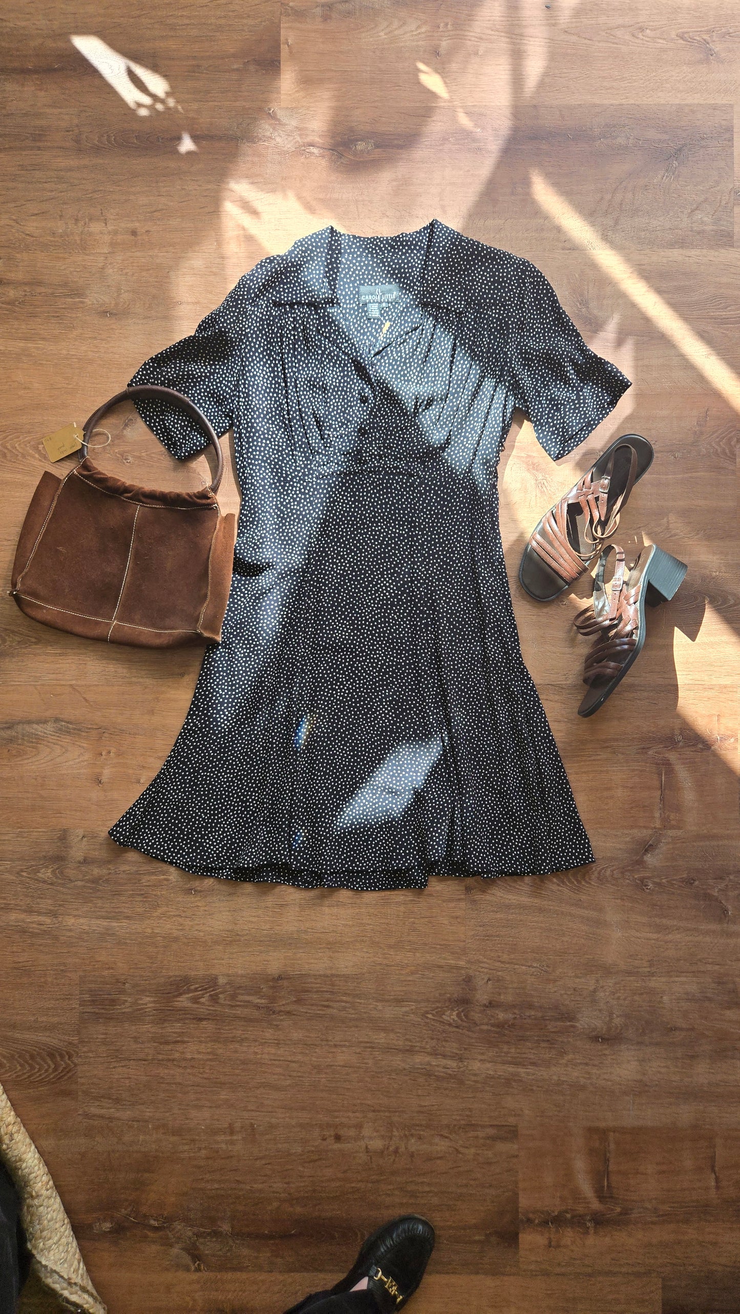 Brown suede purse