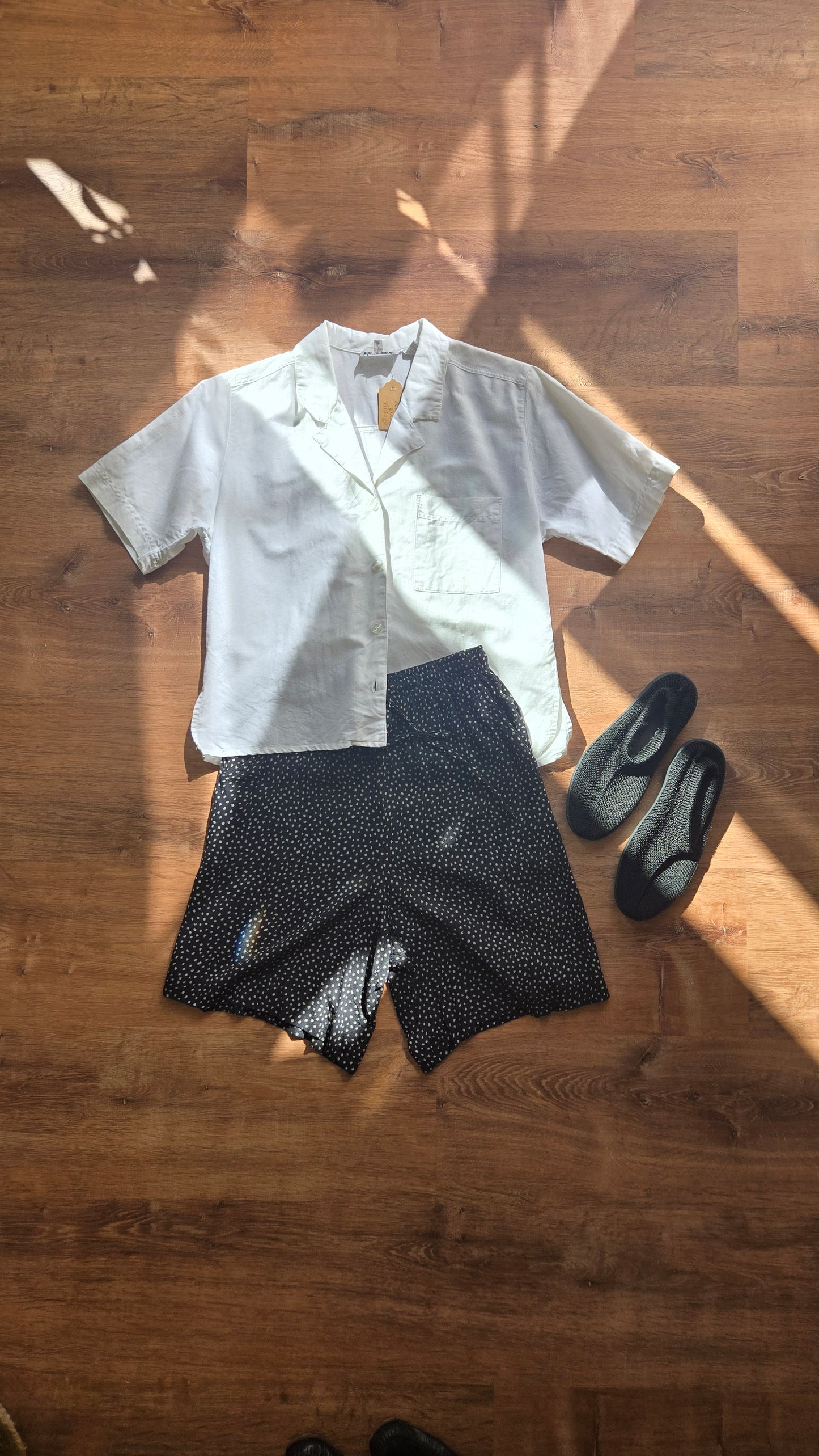 Pierre Cardin white cropped poplin