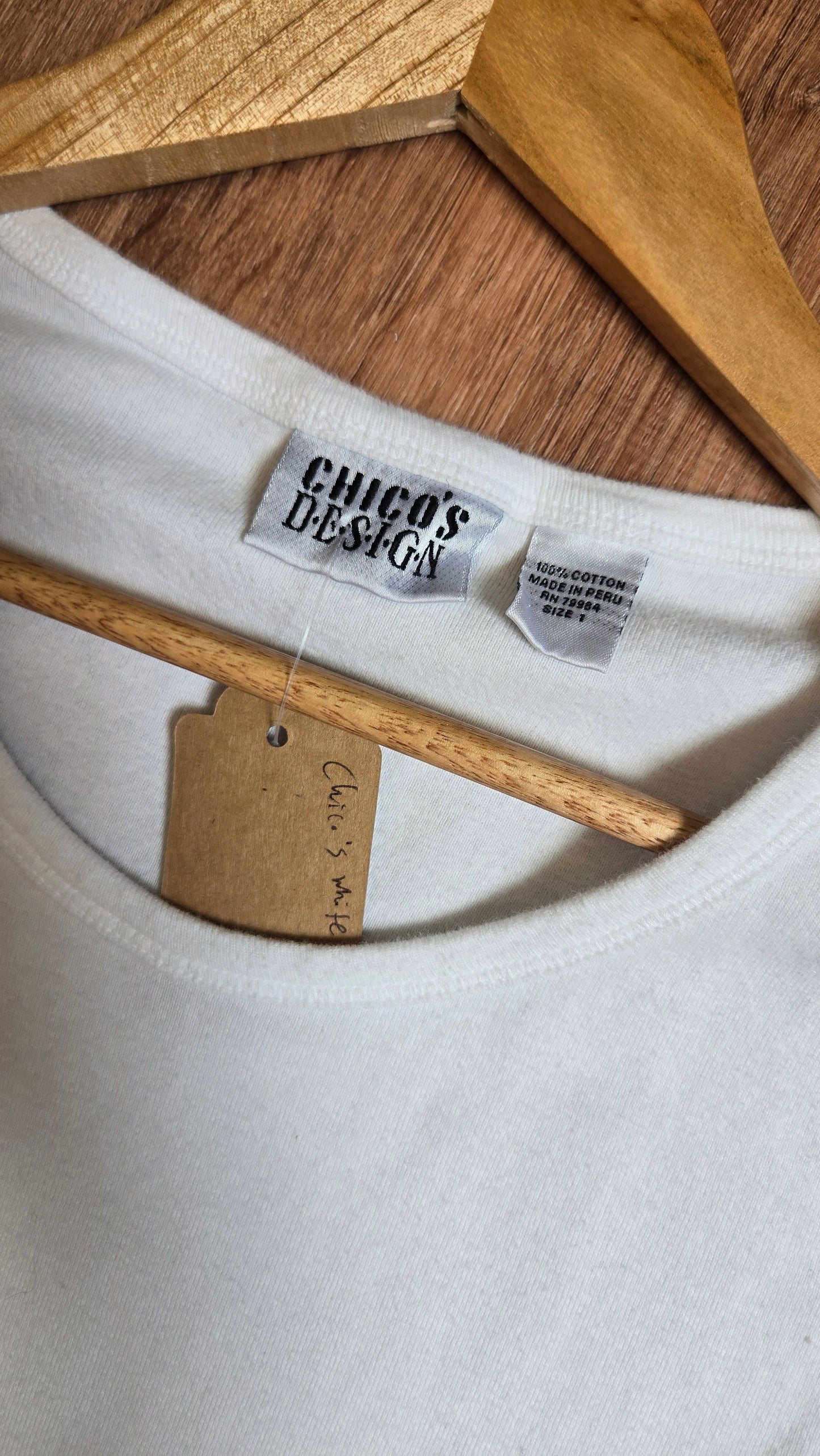 Chico's white tank