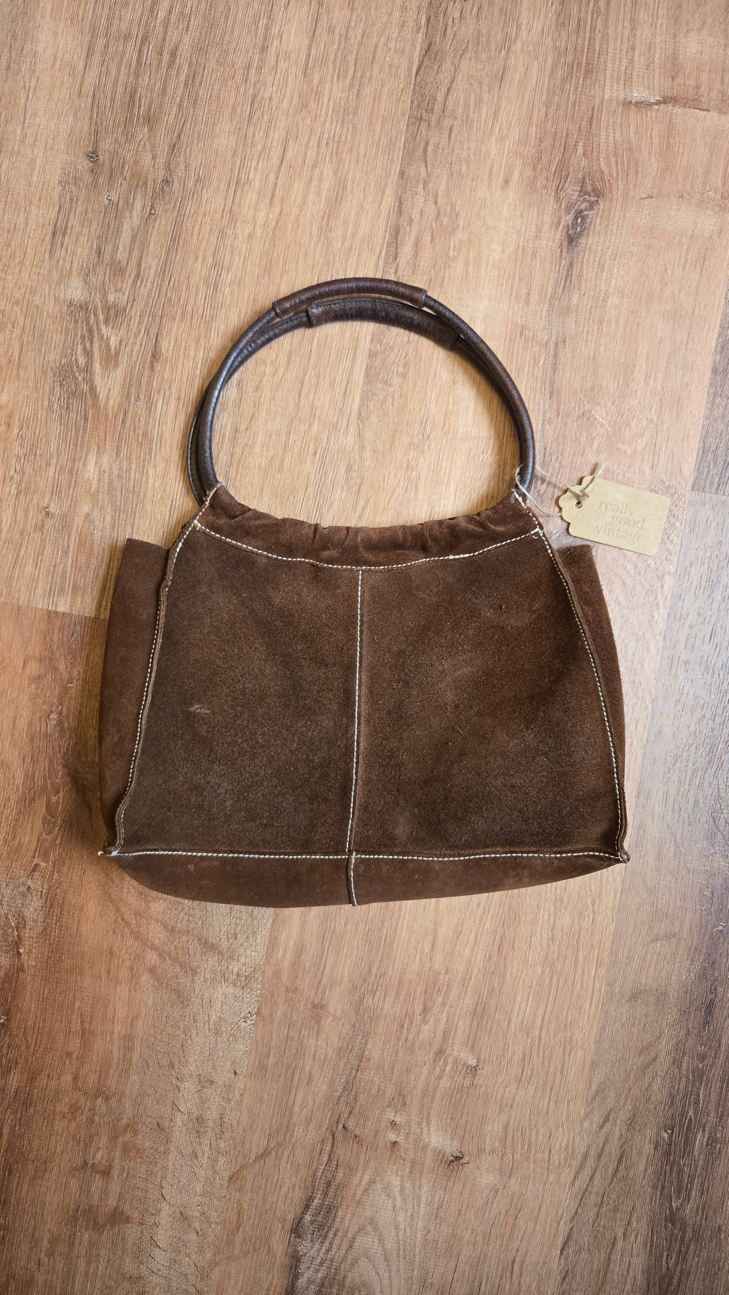 Brown suede purse