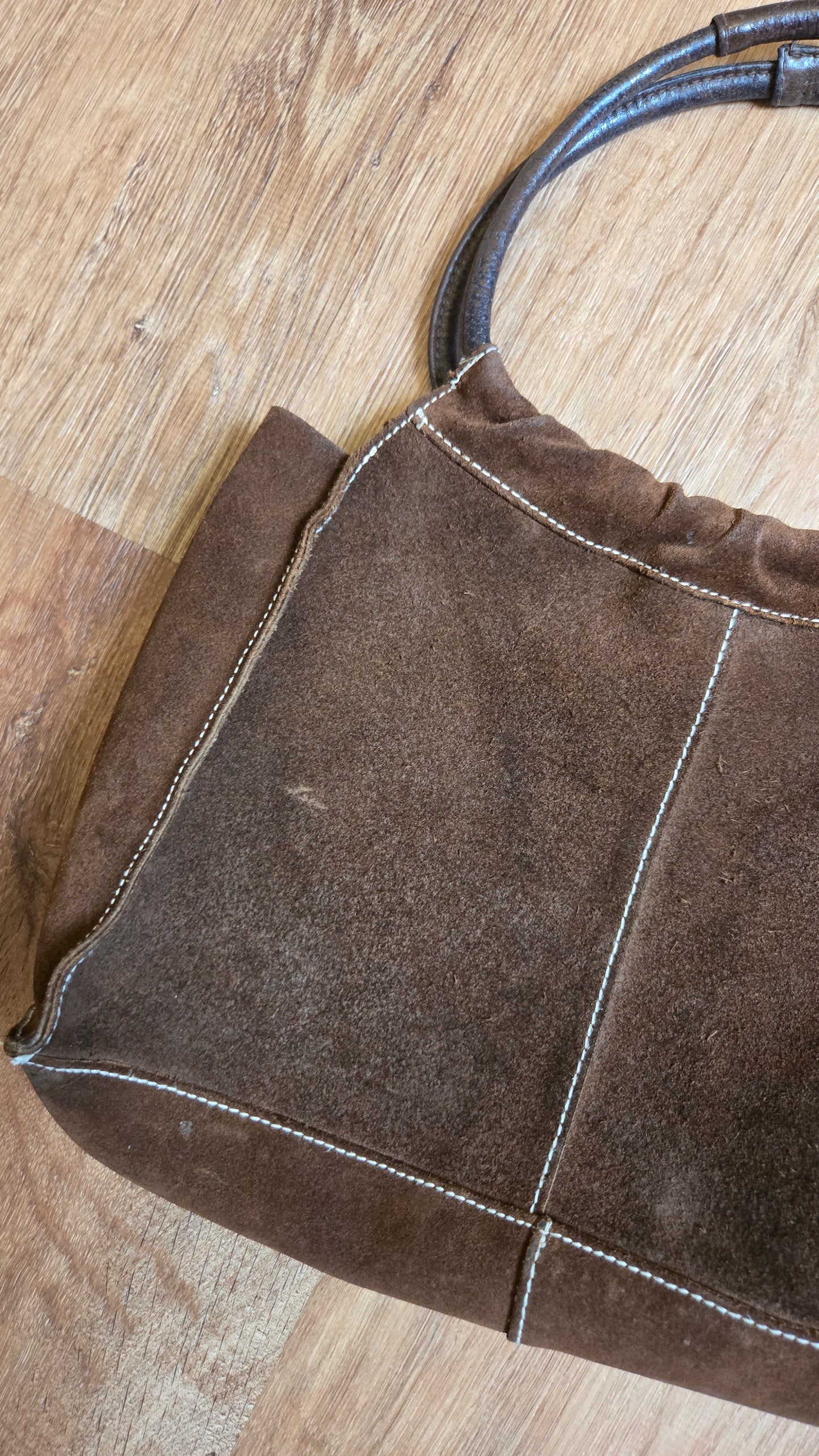 Brown suede purse