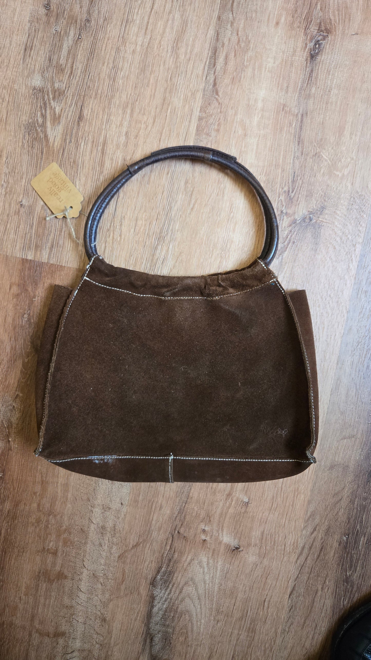 Brown suede purse