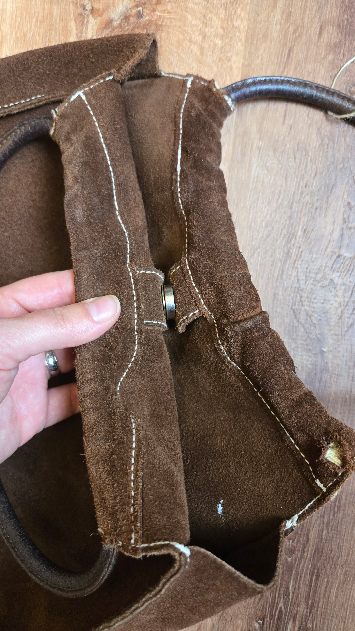 Brown suede purse