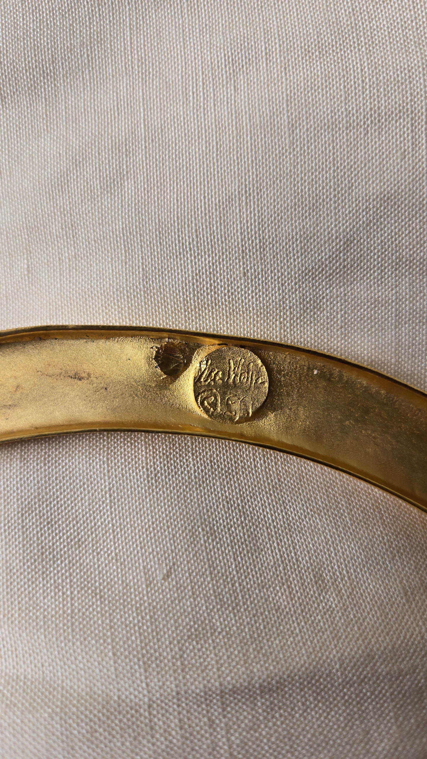 Lee Wolfe brushed gold choker