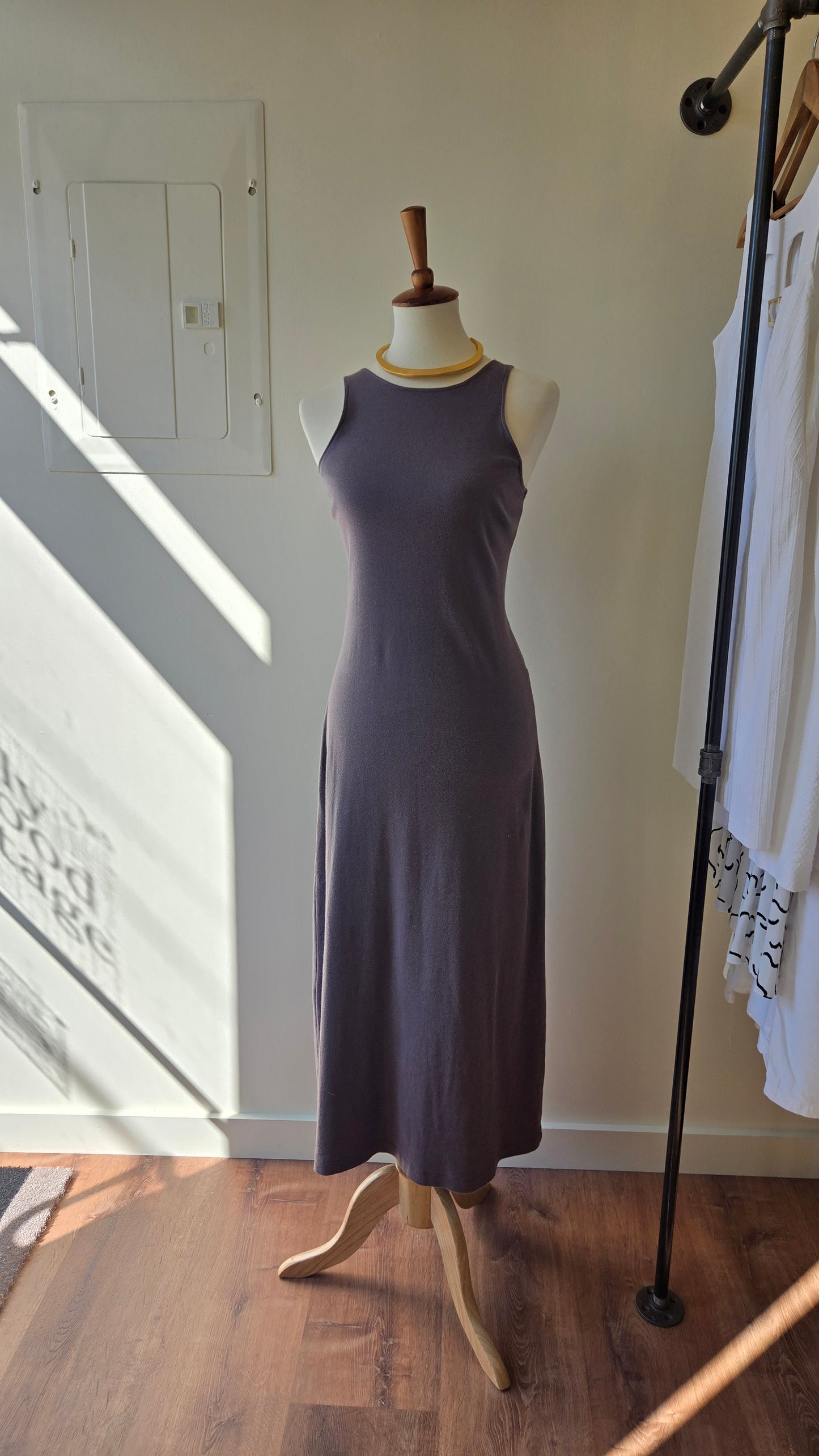 Norma Kamali grey tank dress