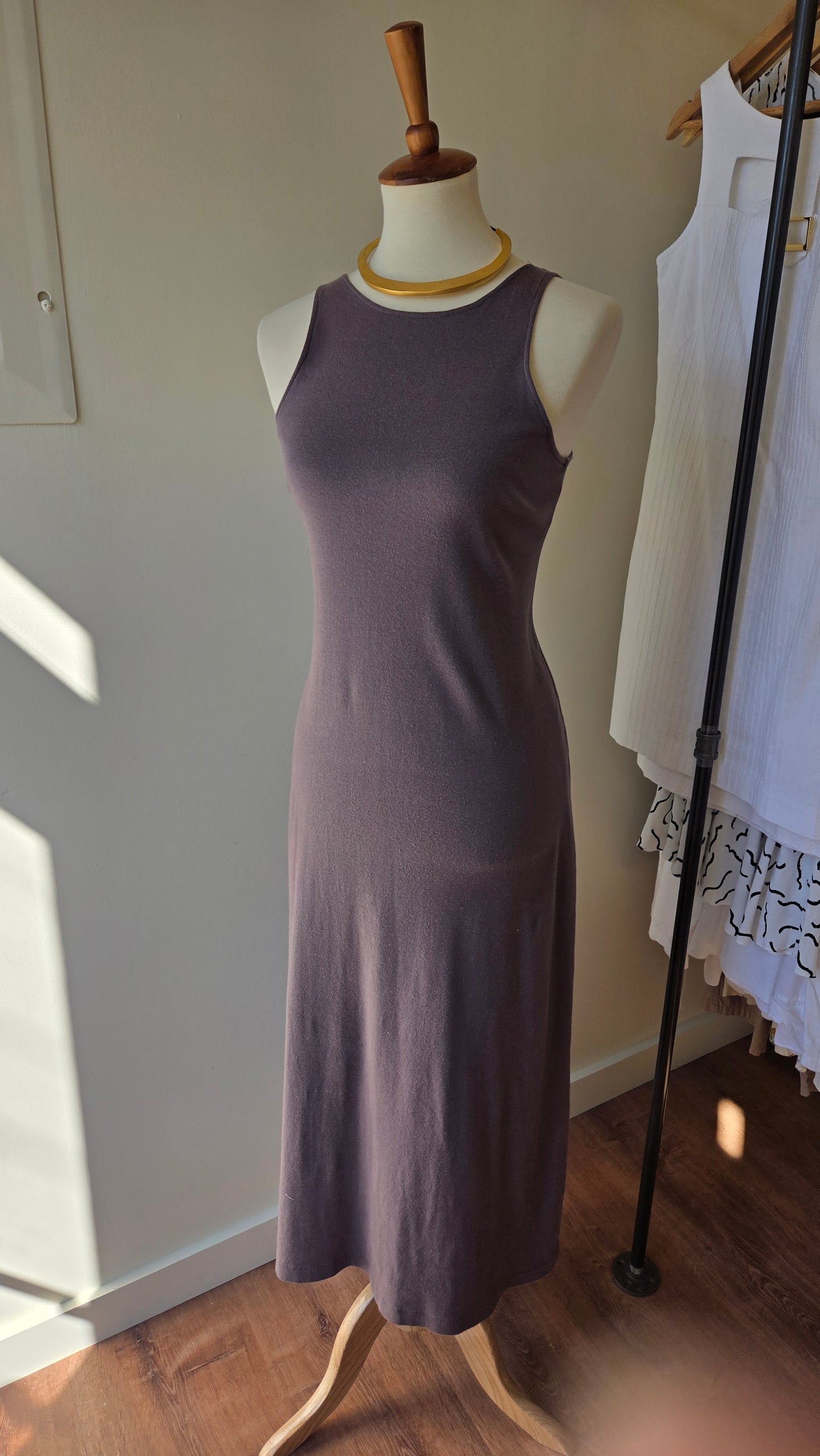 Norma Kamali grey tank dress
