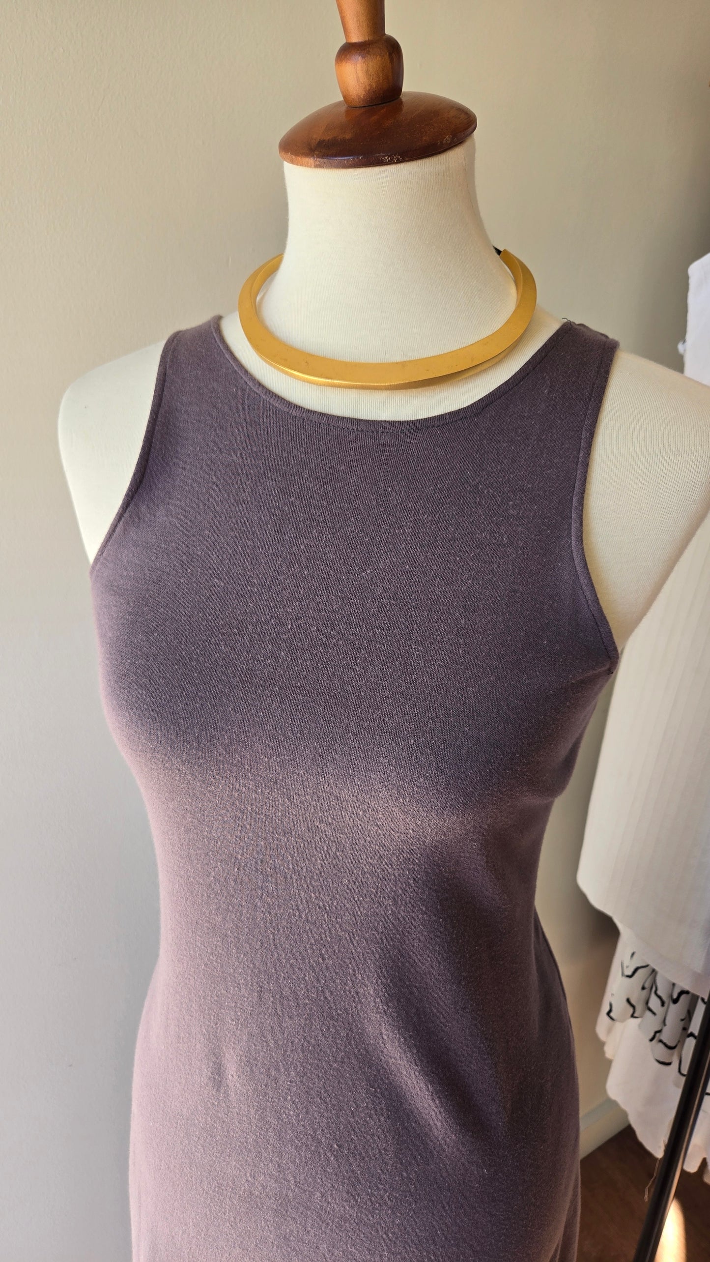 Norma Kamali grey tank dress
