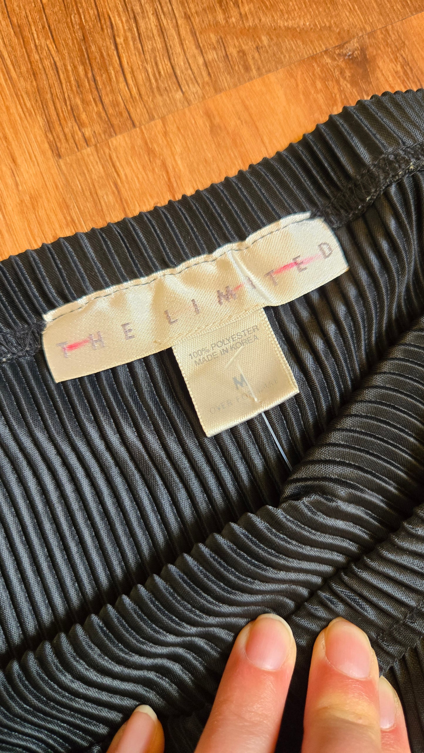 The Limited black micropleat skirt
