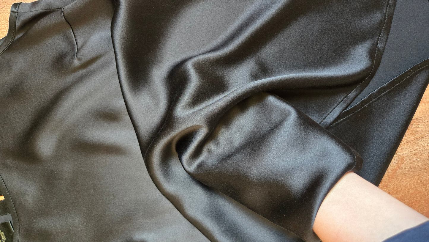 Escada black silk charmeuse shell