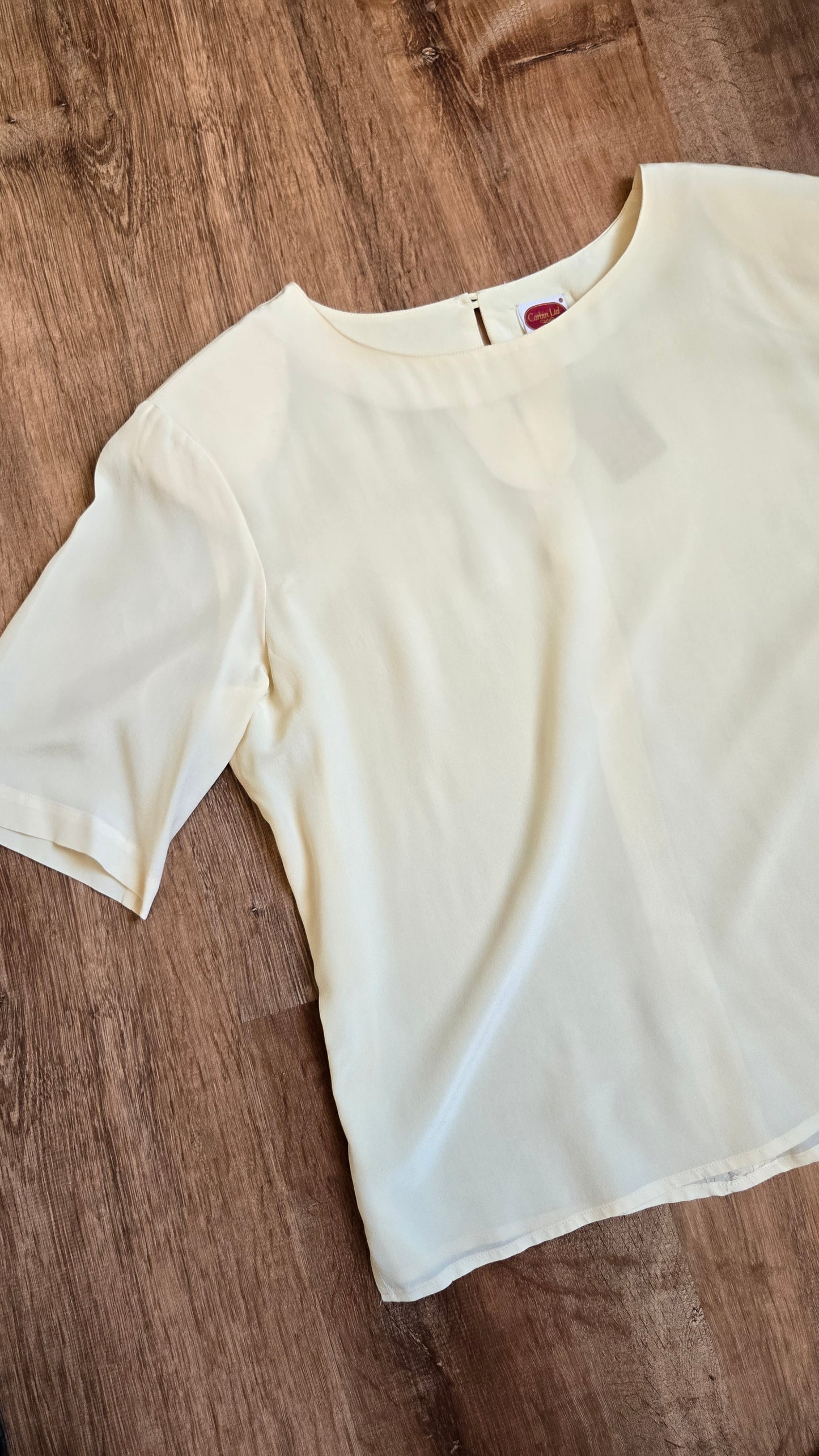 Corbin Ltd cream silk tee