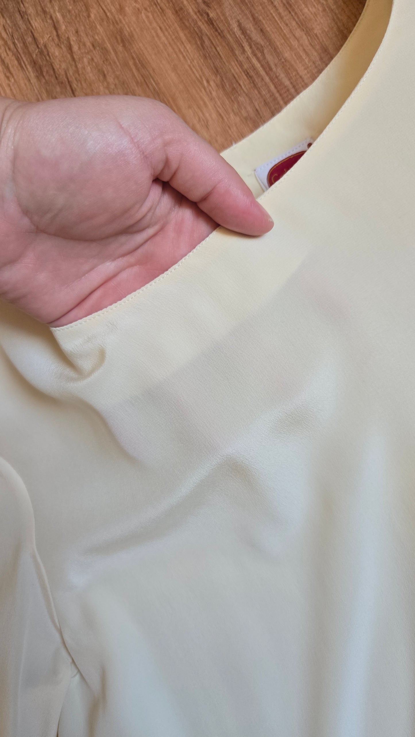 Corbin Ltd cream silk tee