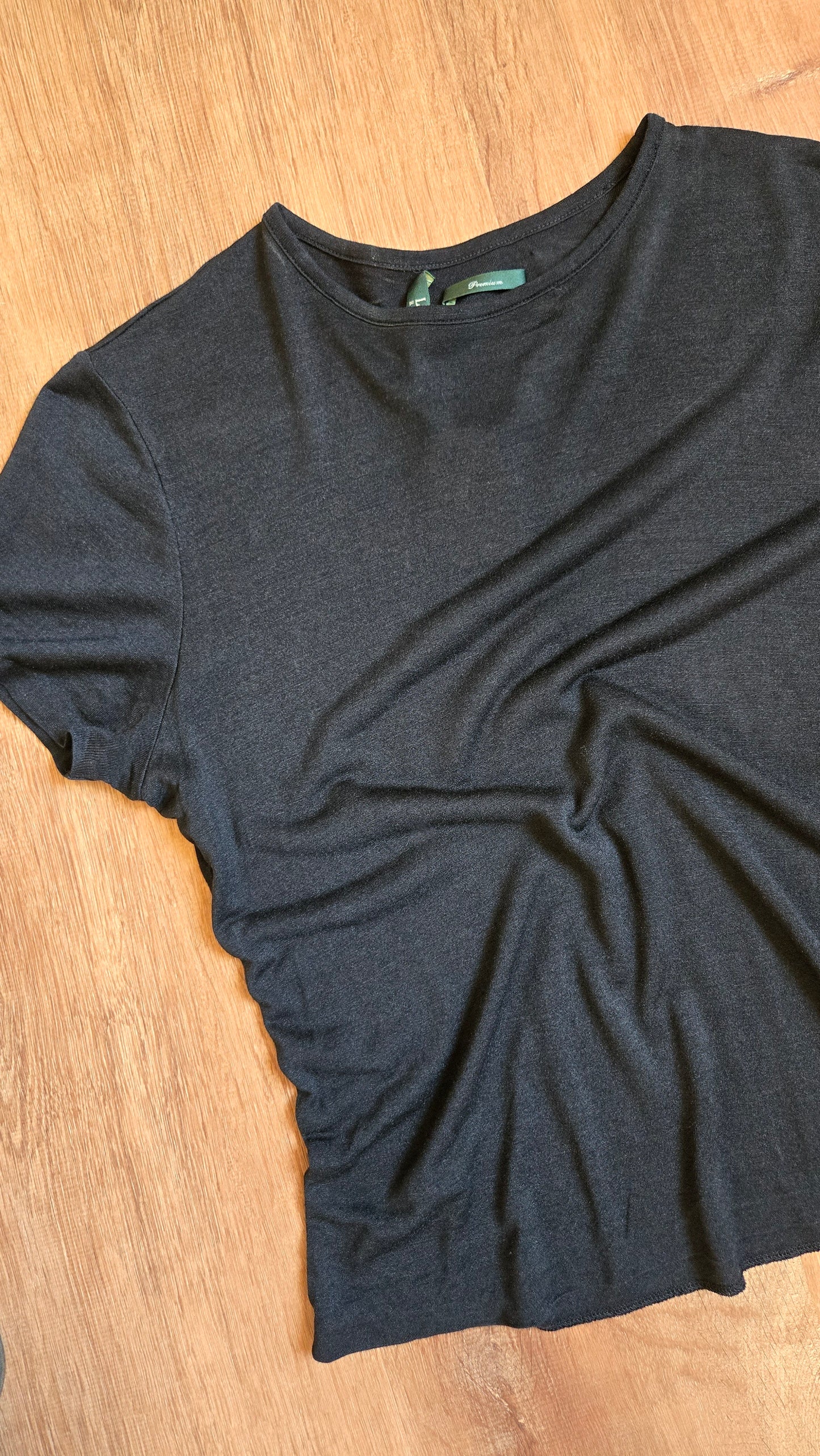 Ralph lauren black silk tee
