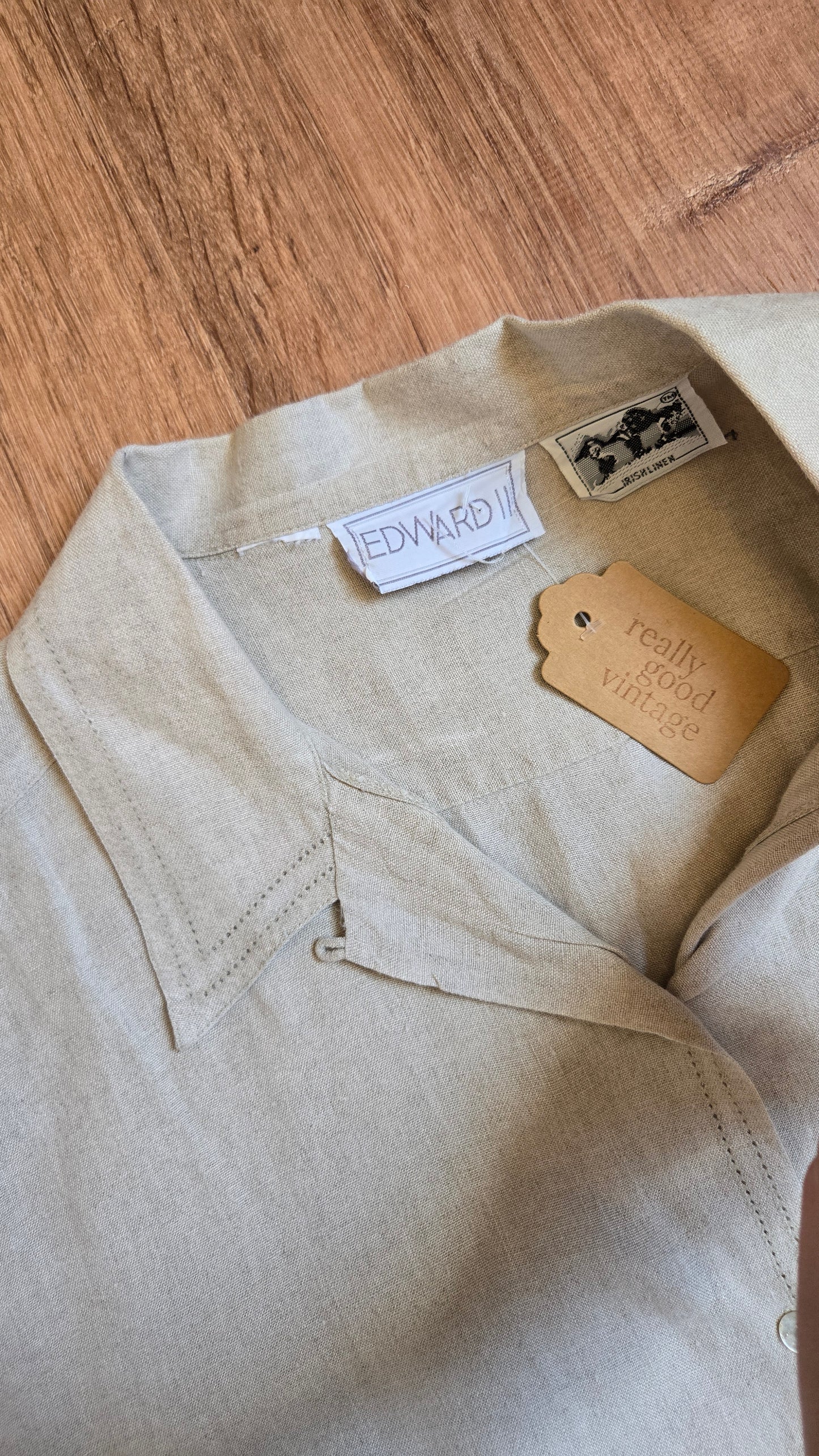 Edward oatmeal linen shirt