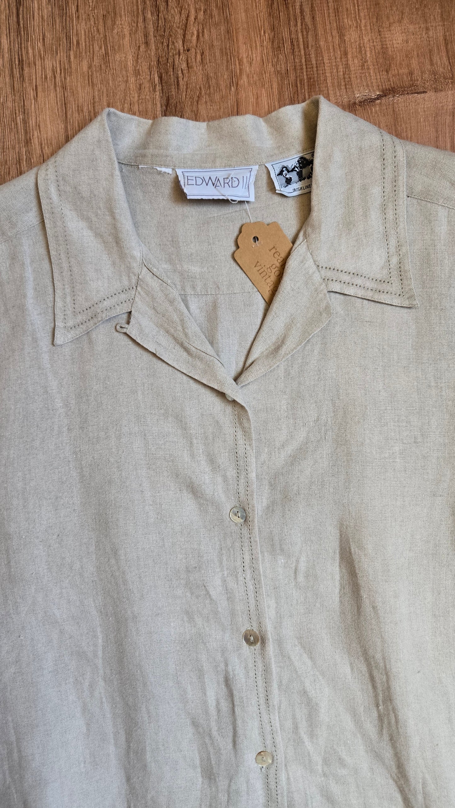 Edward oatmeal linen shirt