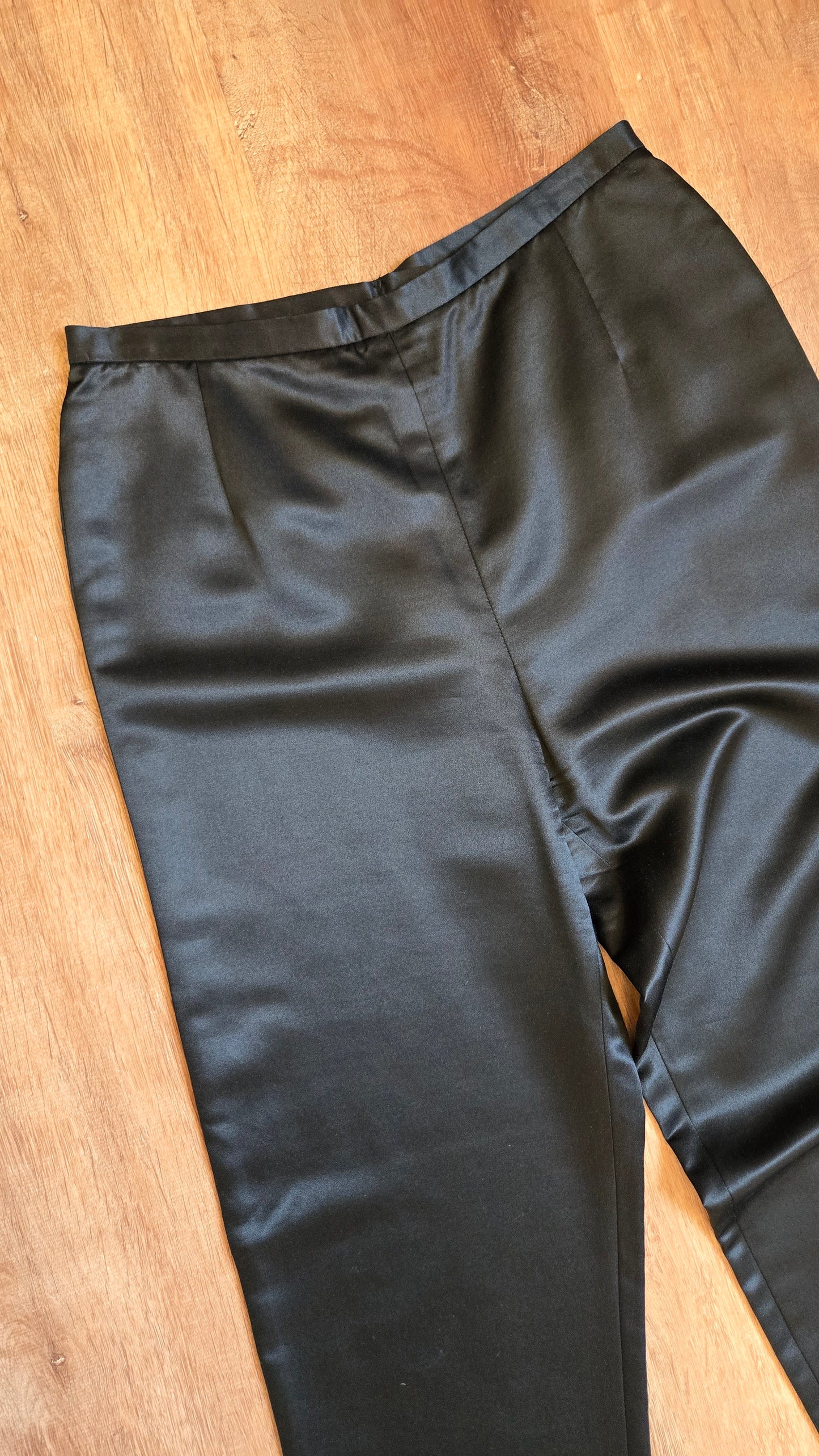 Lafayette 148 black silk satin pants