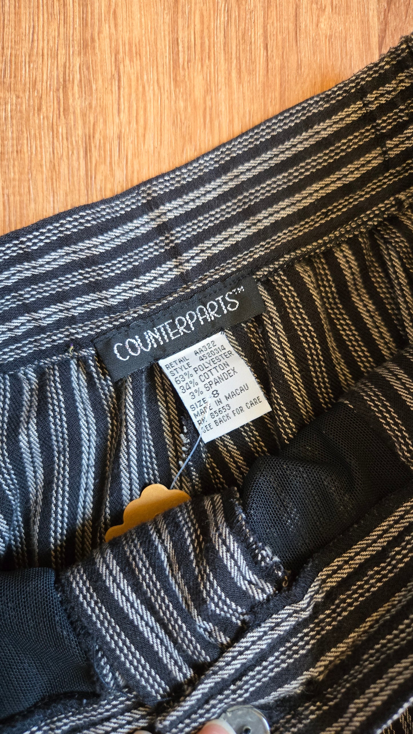 Counterparts B&W striped woven trousers