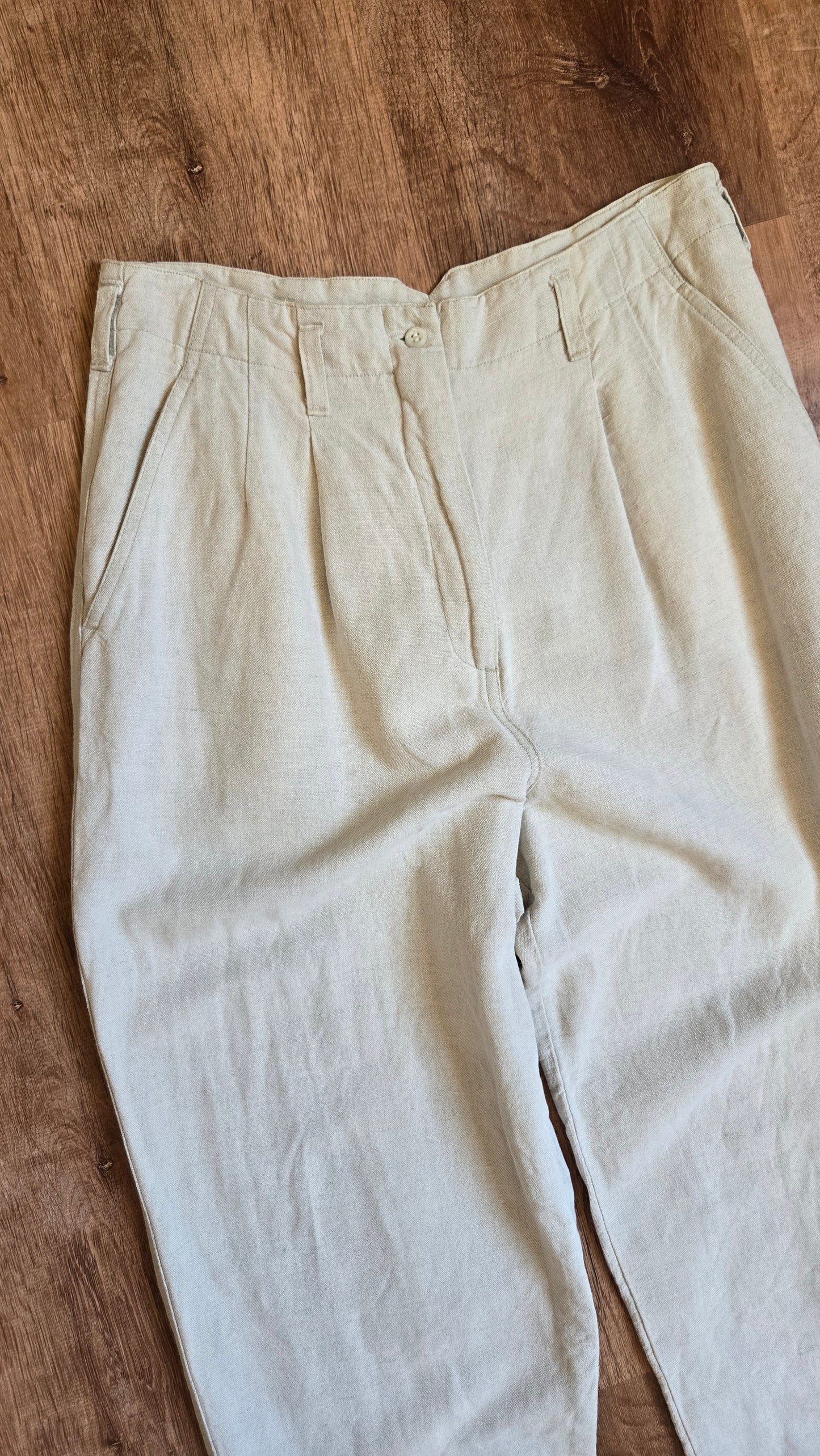 The Limited oatmeal linen trousers
