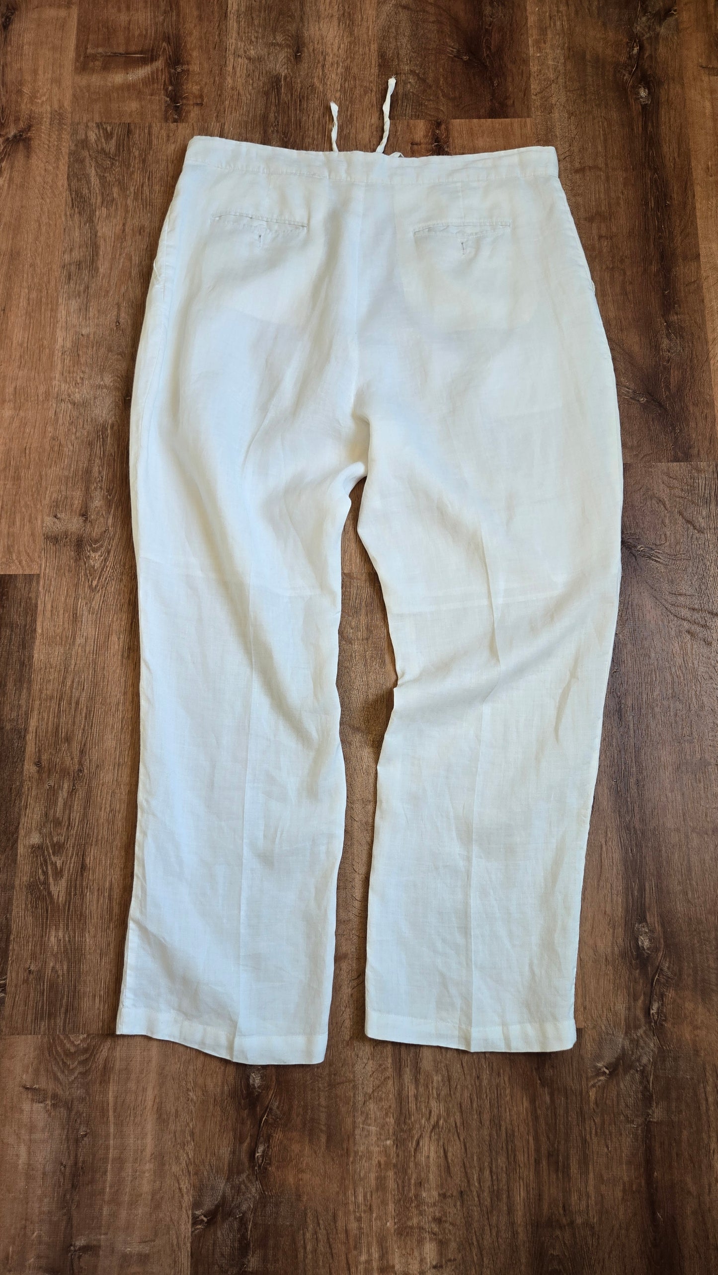 Syllables white linen pants