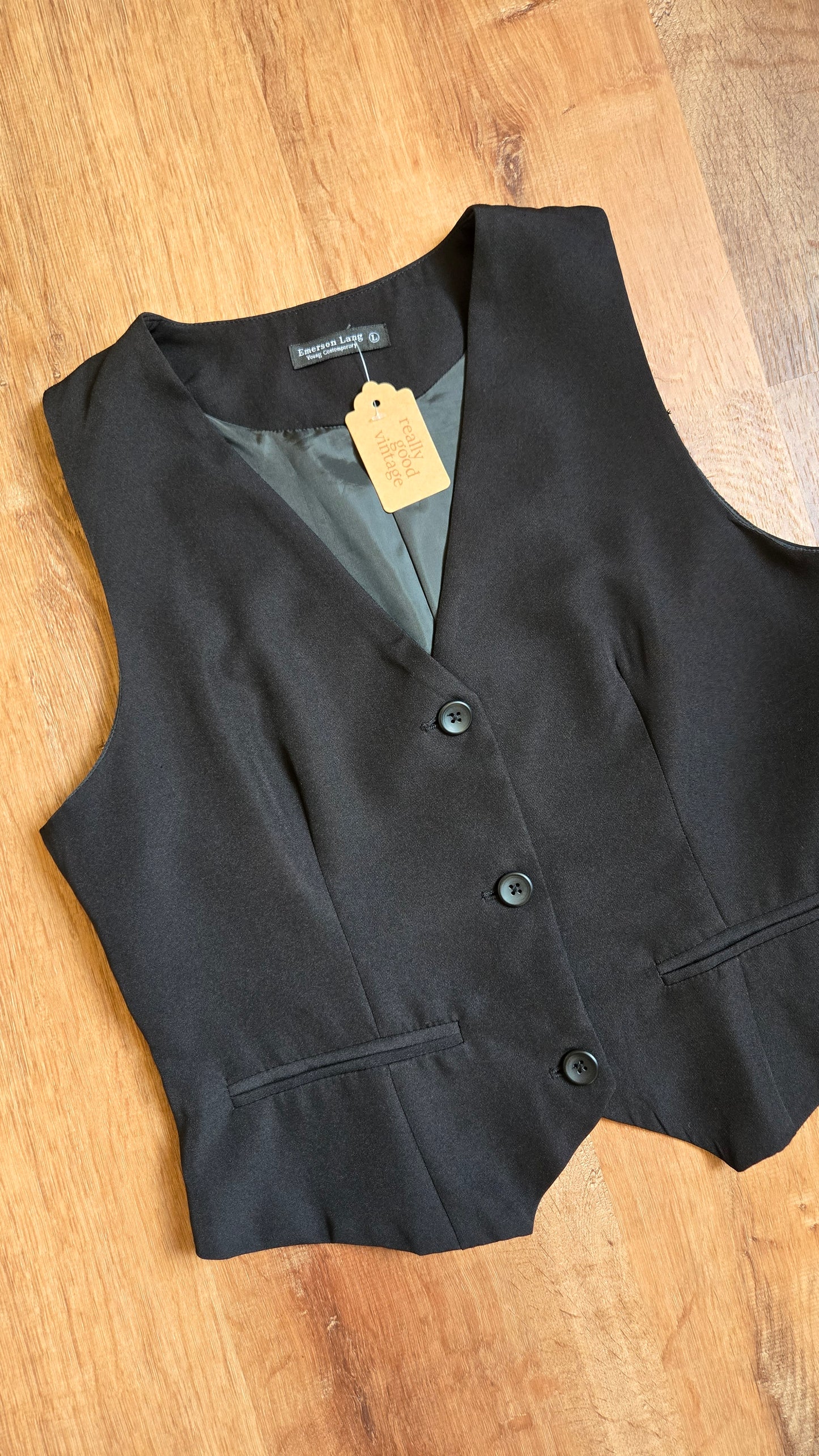 Emerson Lane black vest