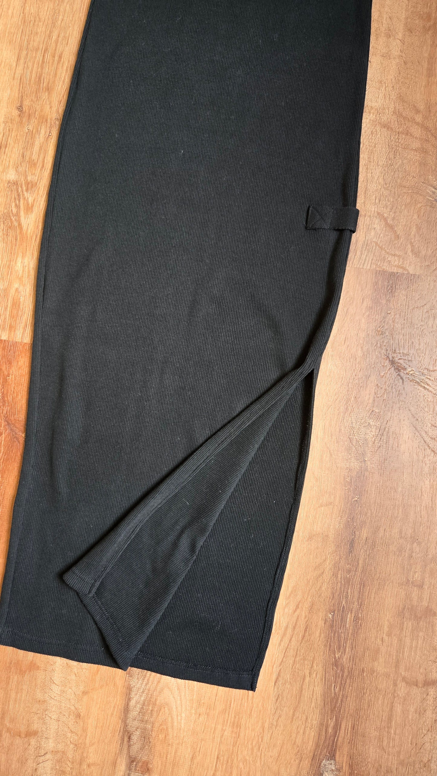 The Limited black ribbed maxi dress