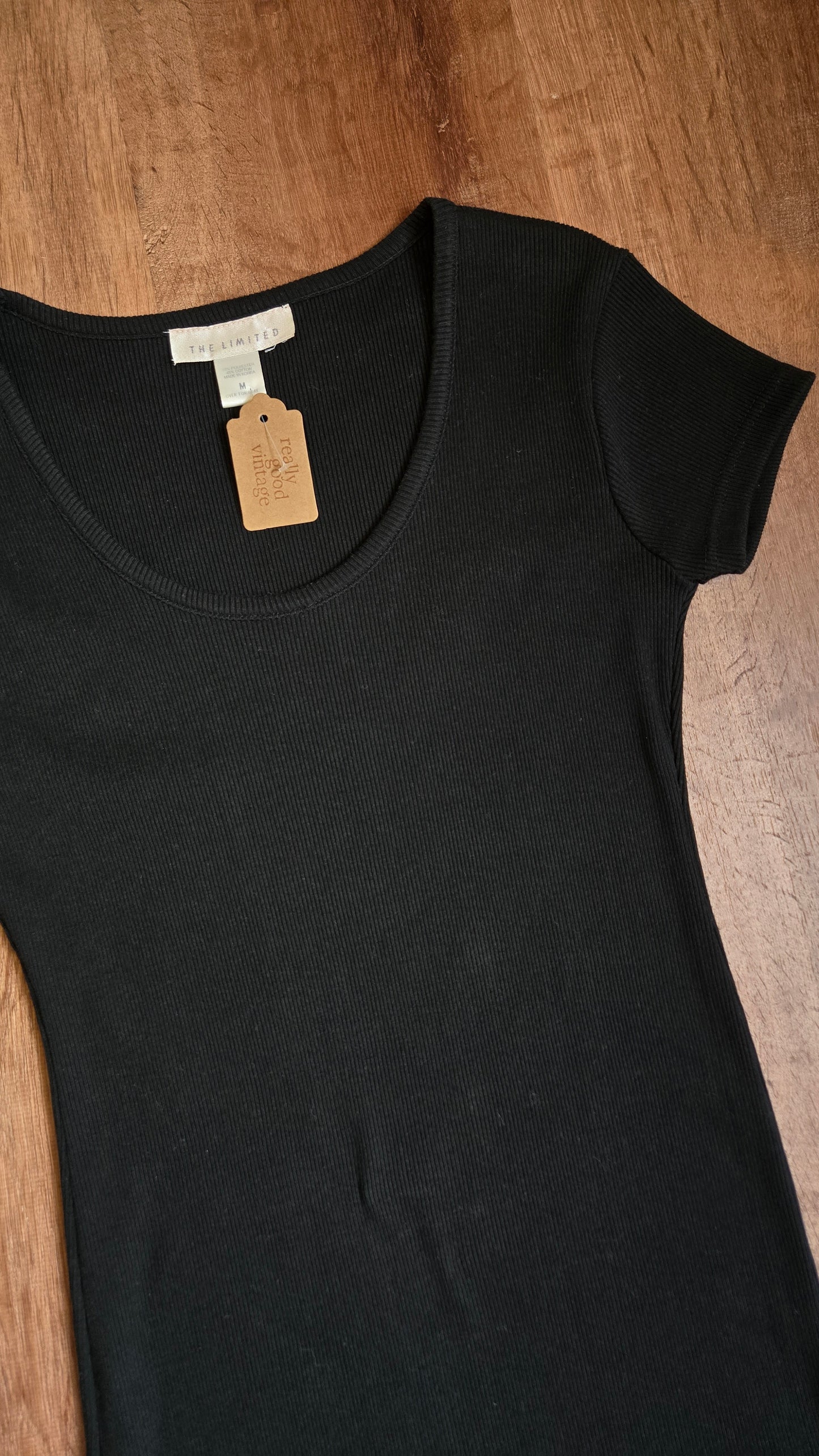 The Limited black ribbed maxi dress